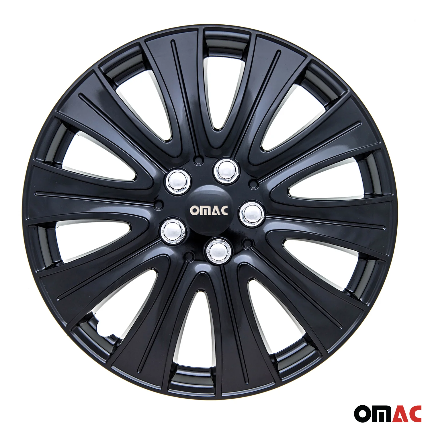 Pisa Hub Caps Wheel Cover 14" Gloss Black & Grey Full Set 4 pcs. - Image 6