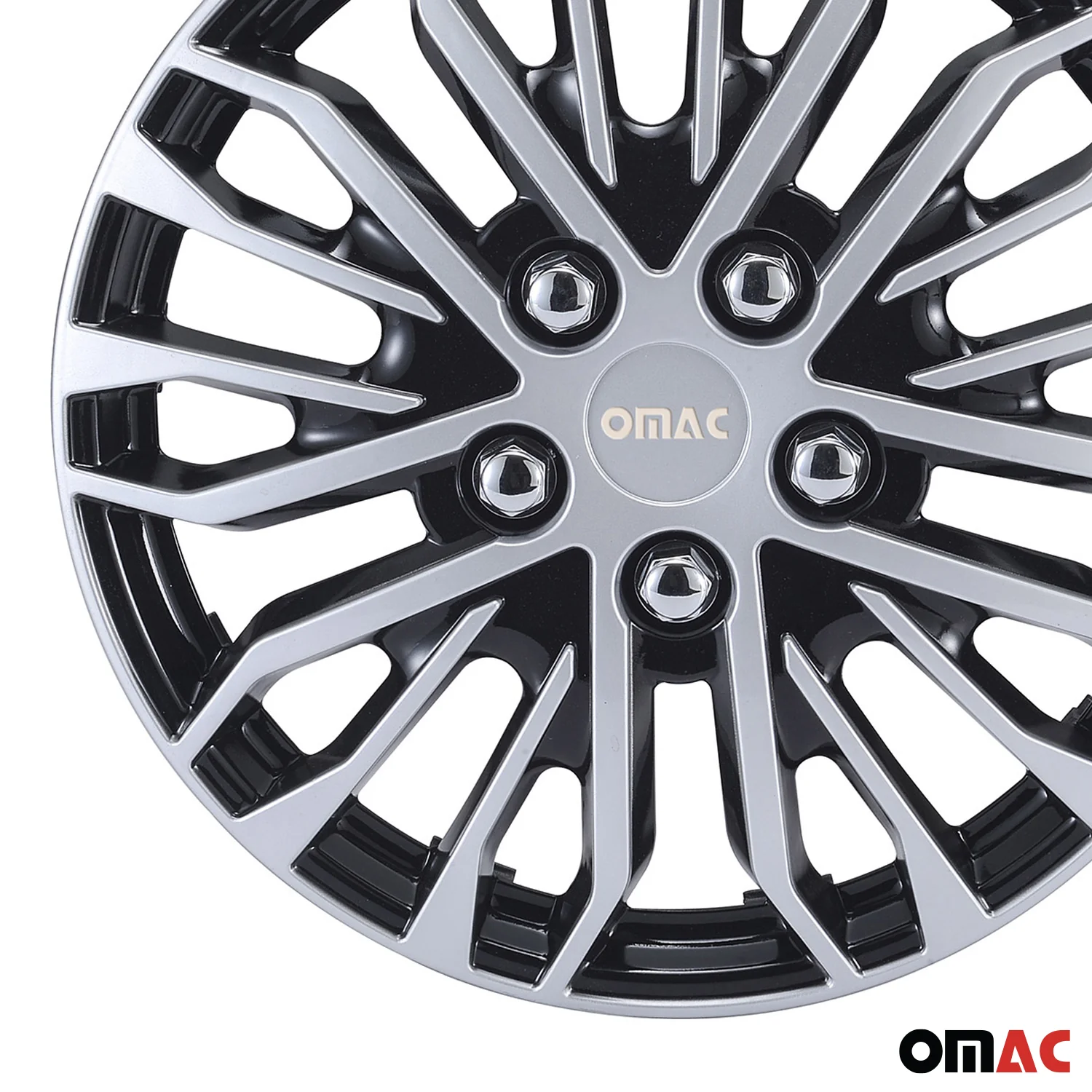 Rimini Hub Caps Wheel Cover 15" Grey & Black Full Set 4 pcs. - Image 7