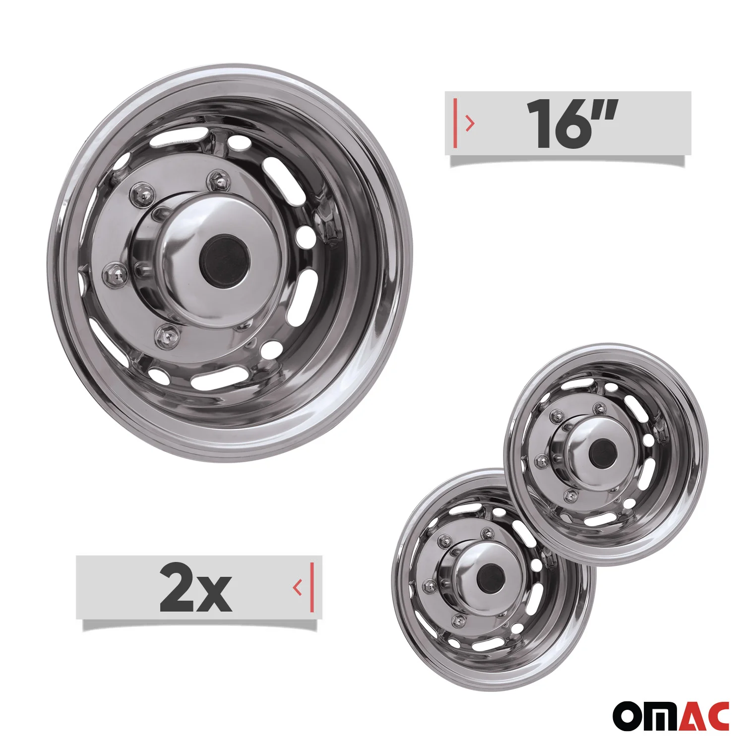2013-2021 Nissan NV200 Wheel Simulator Hubcaps Rear Chrome Silver Steel - Image 3