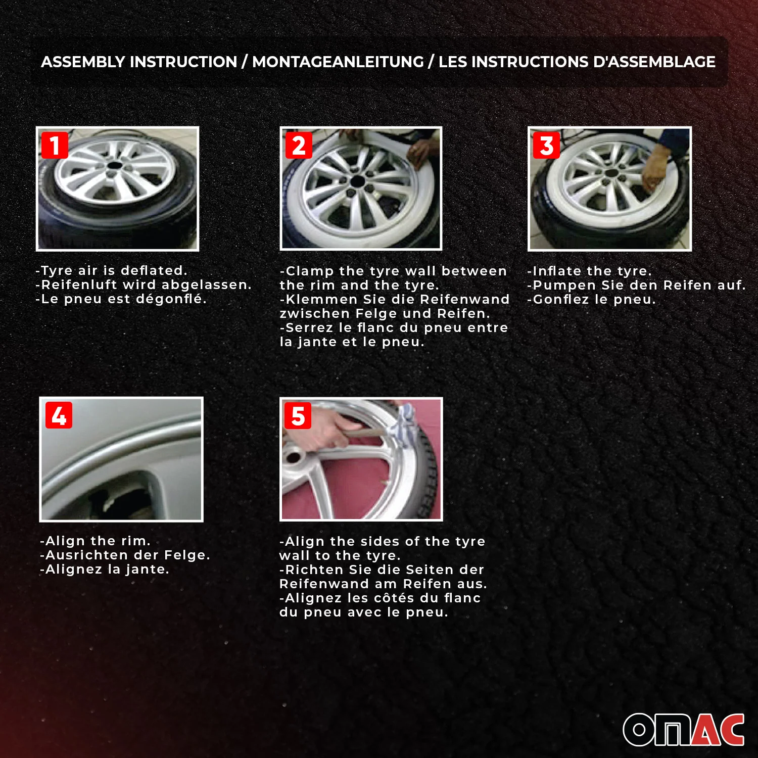 Hyundai 16" Tire Wall Portawall Rims Sidewall Rubber Ring Set White 4x - Image 4