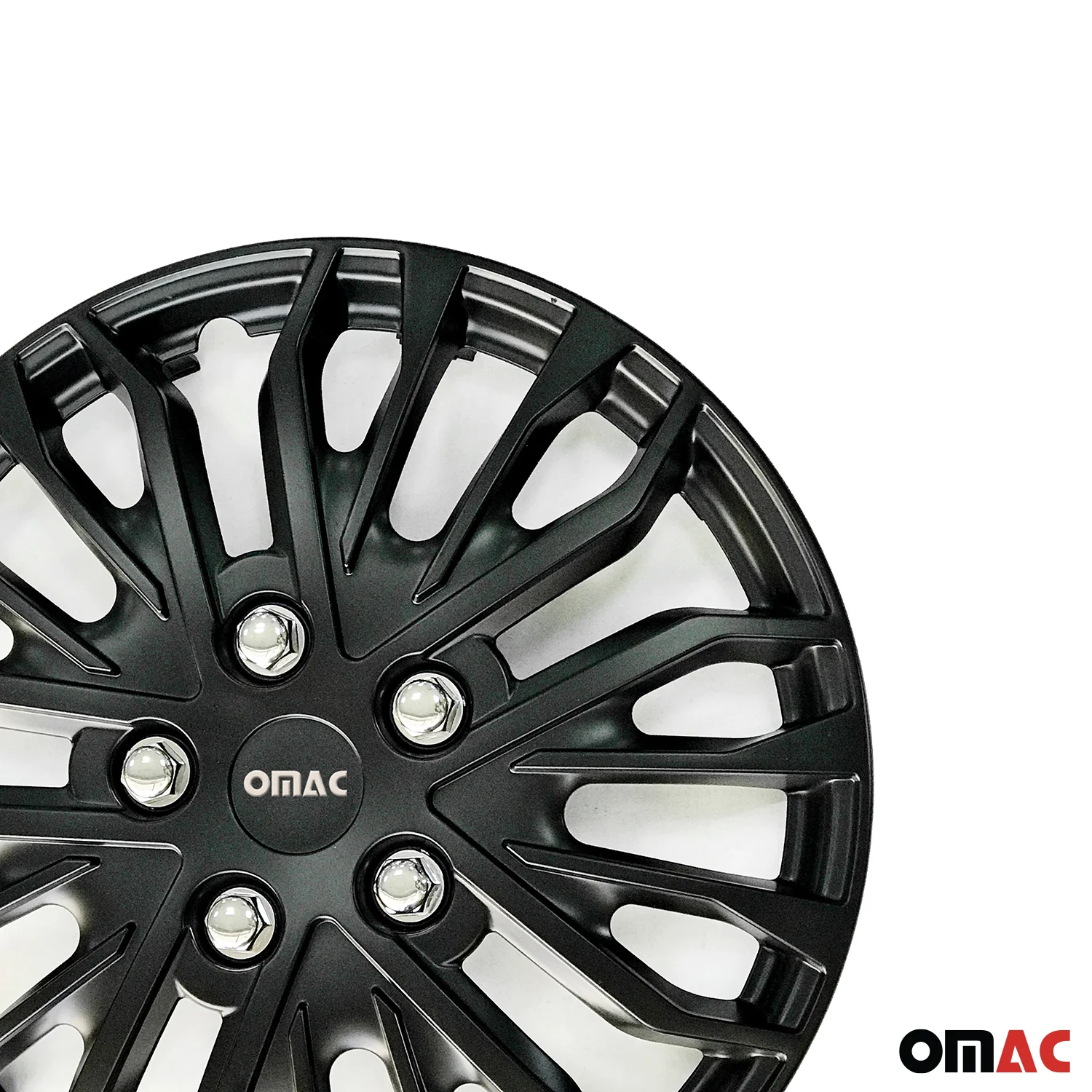 Rimini Hub Caps Wheel Cover 16" Matt Black & Grey Full Set 4 pcs. - Image 8