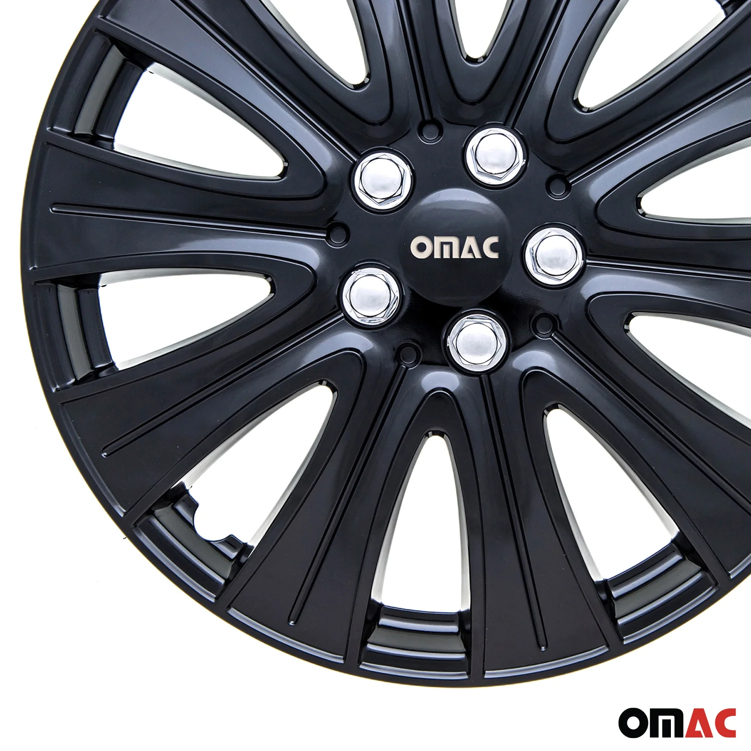 Pisa Hub Caps Wheel Cover 16" Gloss Black & Grey Full Set 4 pcs. - Image 8