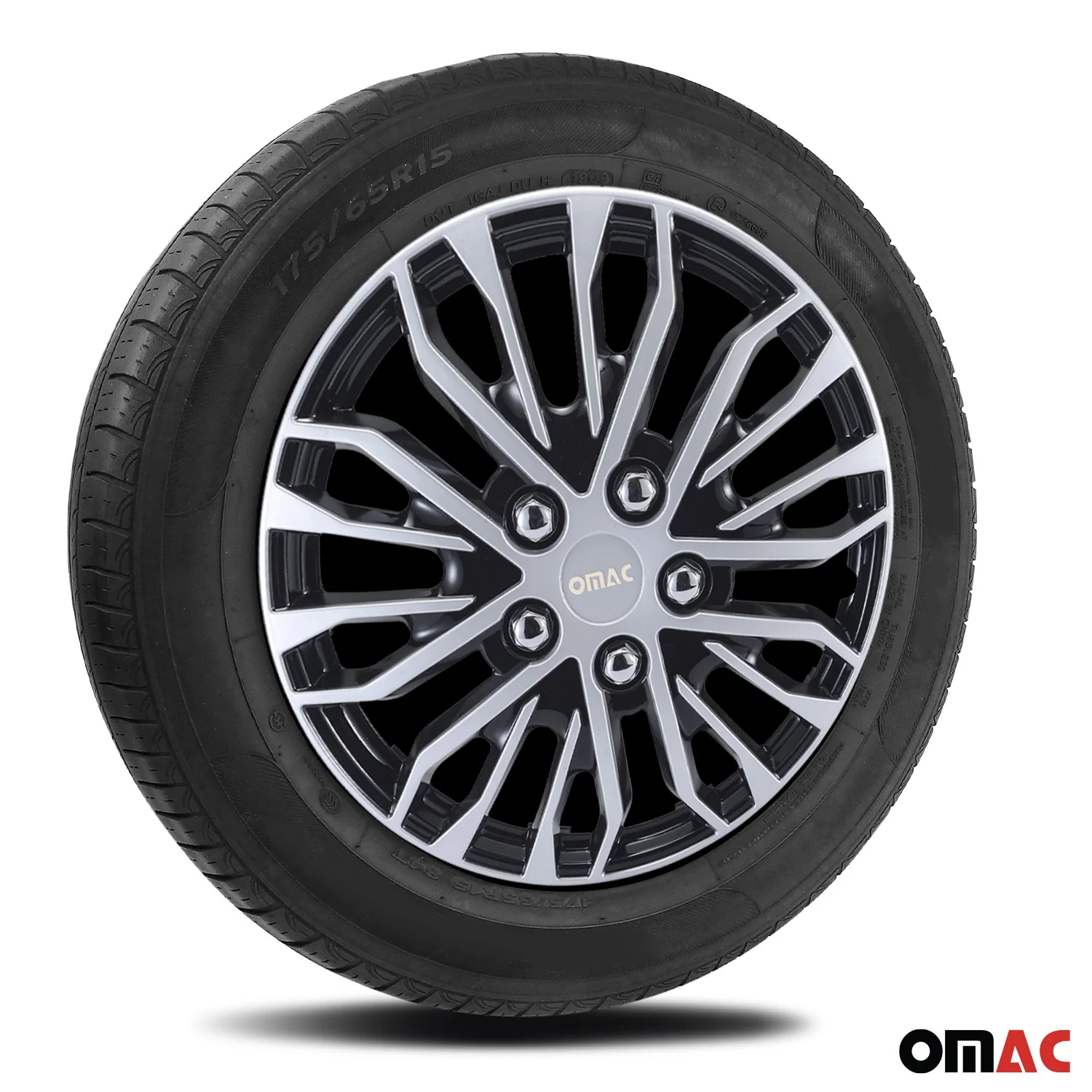 Rimini Hub Caps Wheel Cover 17" Grey & Black Full Set 4 pcs. - Image 5