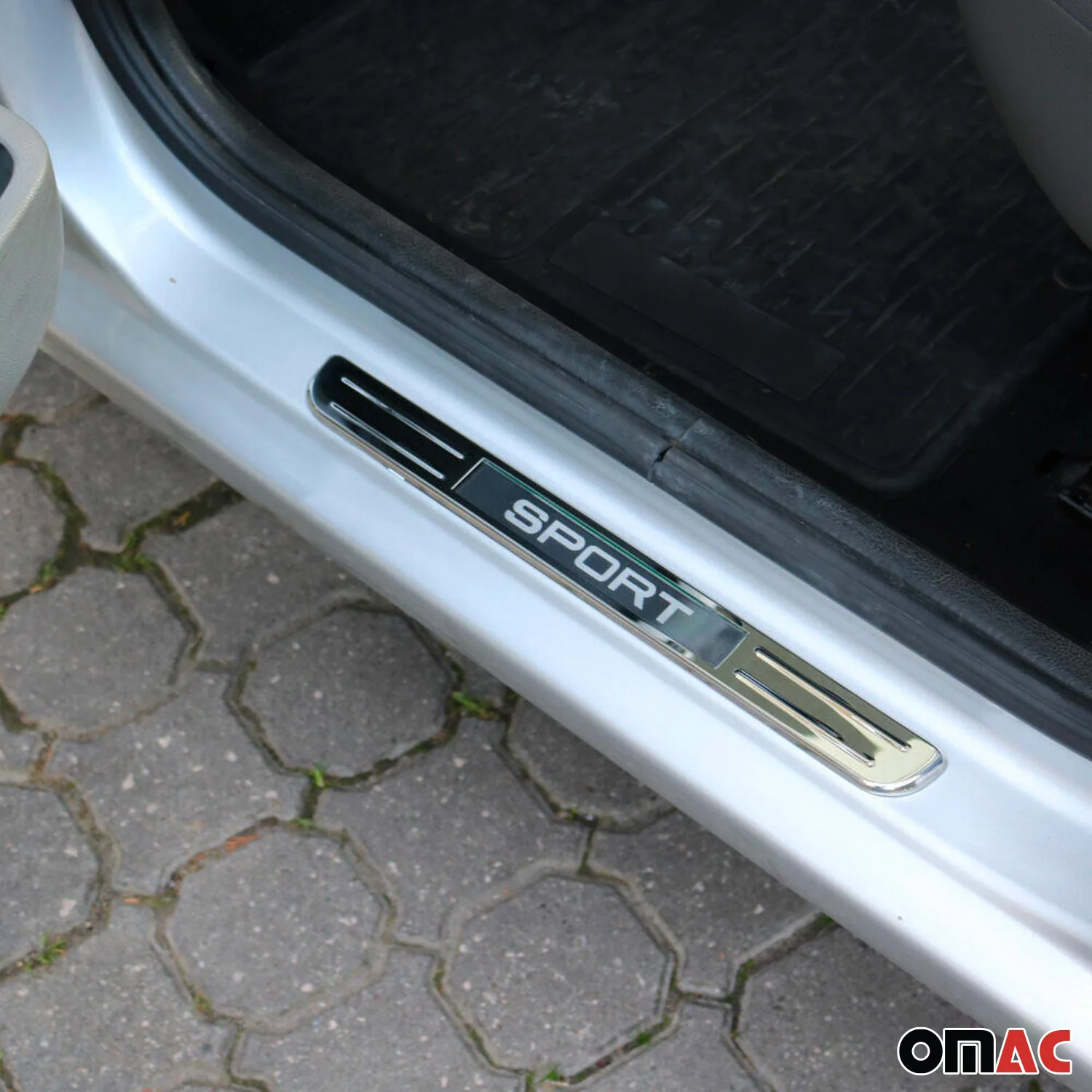BMW 3 Series Door Sill Scuff Plate Illuminated Sport Steel Silver 4 Pcs - Image 2