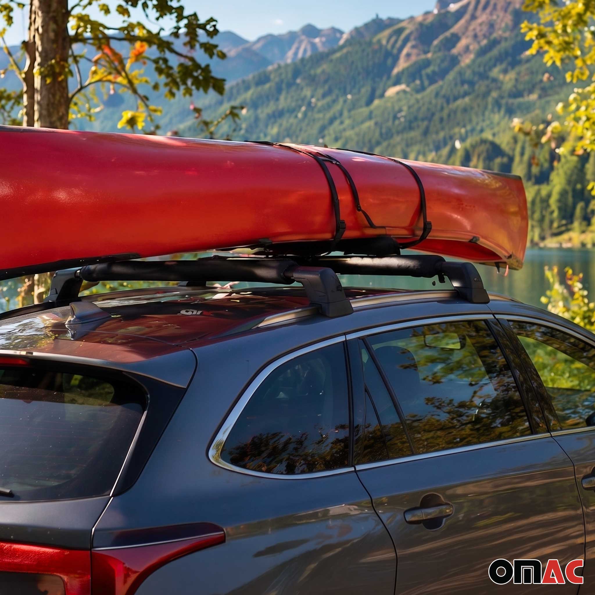 Kia 19" Roof Rack Pads Surfboard Windsurf Crossbar Pads Black 2 Pcs - Image 8