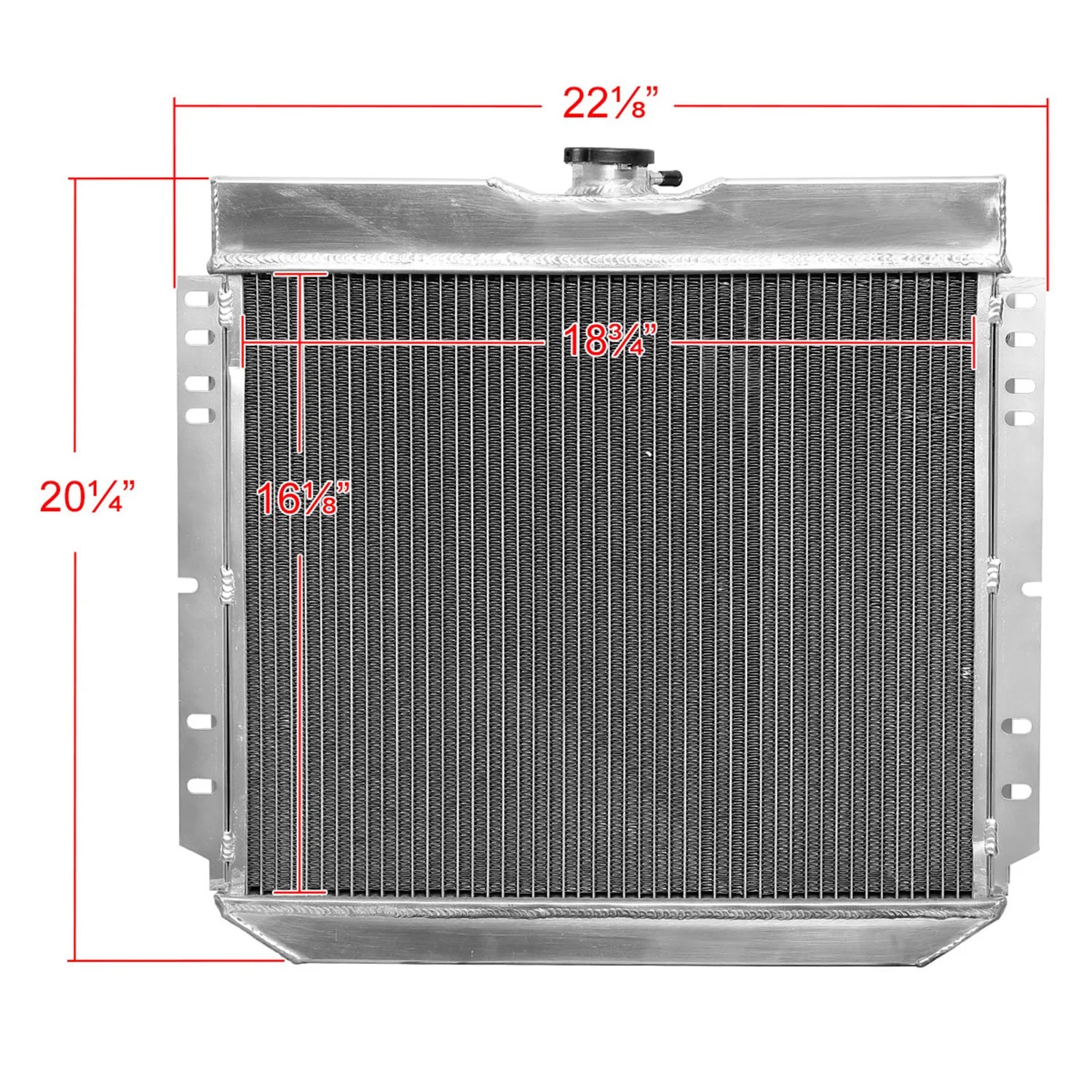1963-1970 Ford Mustang/Galaxie Mercury Cougar 3Row Radiator & Shroud Fan - Image 3