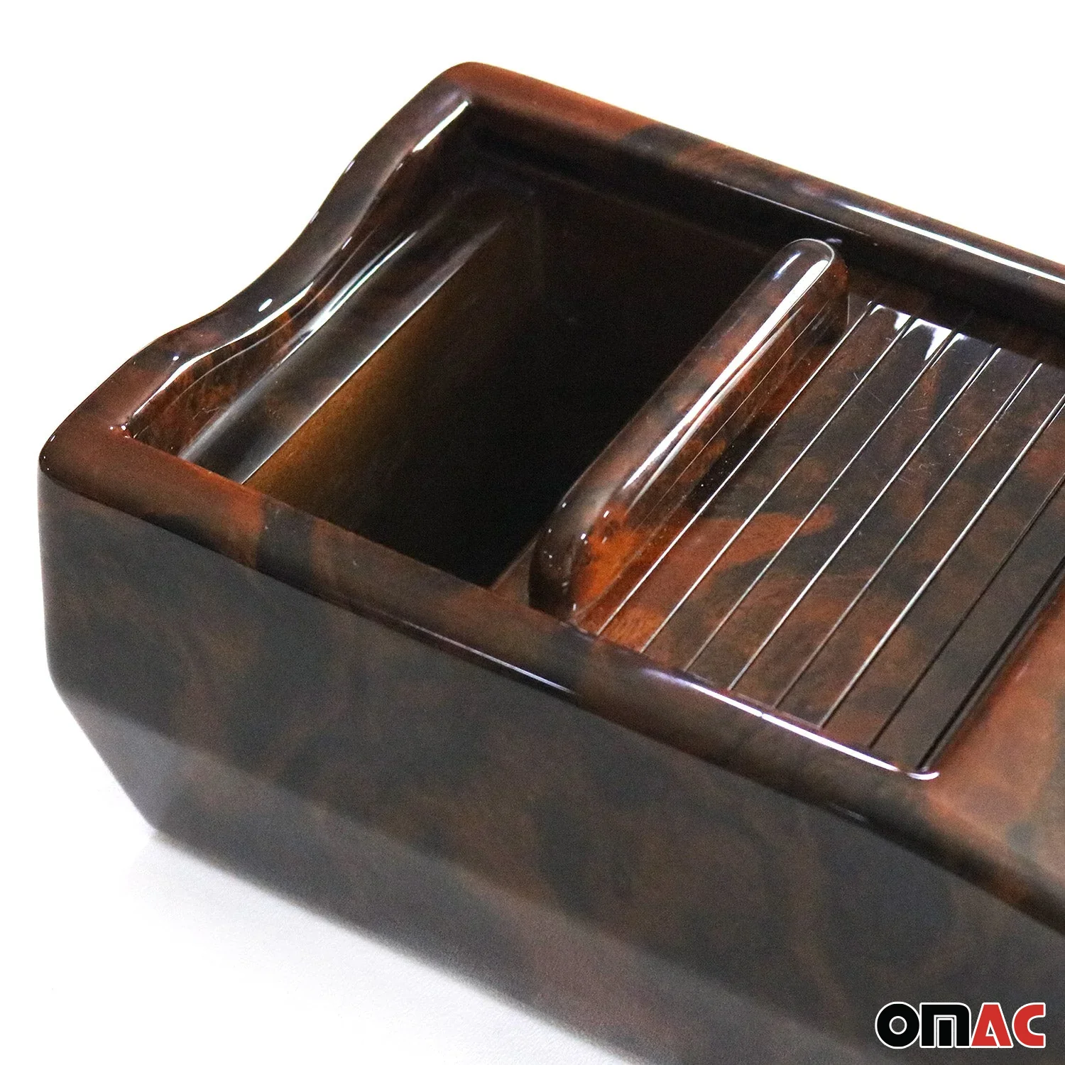 1972-1989 Mercedes SL-Class R107 C107 Console Cassette Center Box Walnut - Image 6