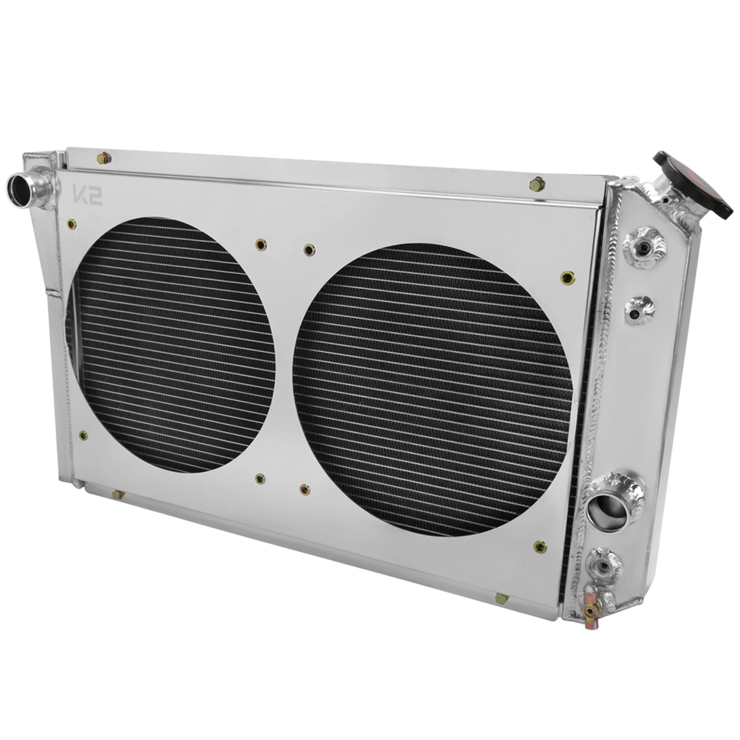 1982-2002 Chevy S10/Blazer/Corvette 3 Row Radiator with Dual Fan Shroud Design