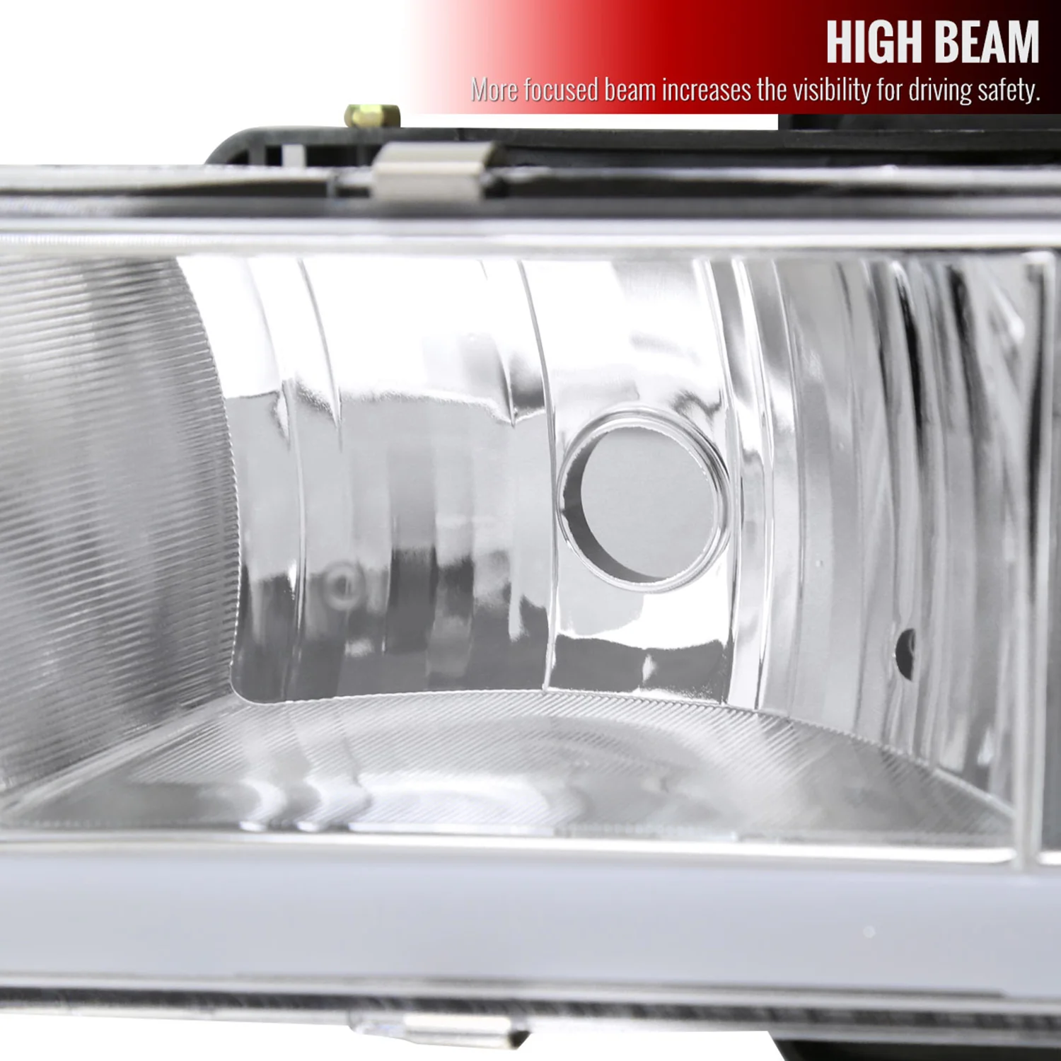 1988-1993 Chevy C10 C/K Sierra Tahoe LED Tube Factory Headlights Chrome - Image 4