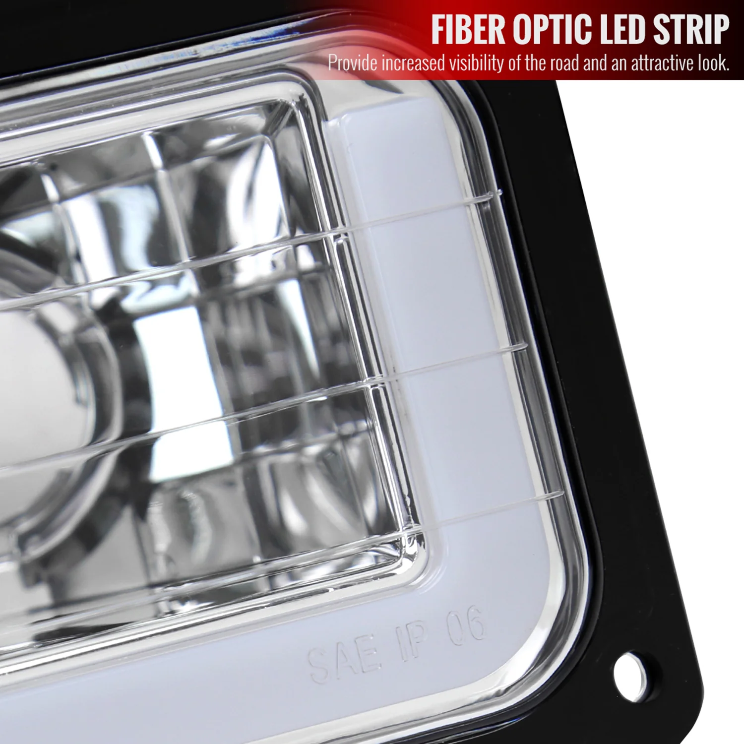 1988-1998 Chevy C10 GMC C/K LED Strip Bumper Corner Signal Lights Chrome/Clear - Image 3