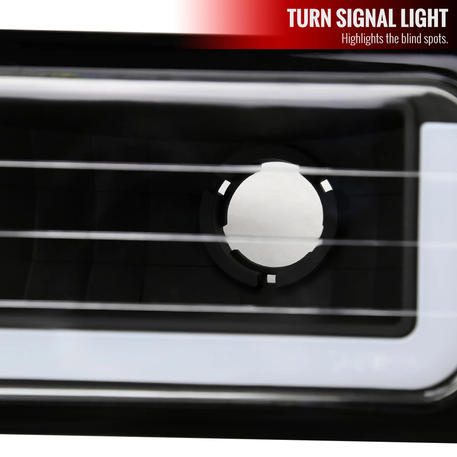 1988-1998 Chevy C10 GMC C/K LED Strip Bumper Corner Signal Lights Matt Black - Image 5