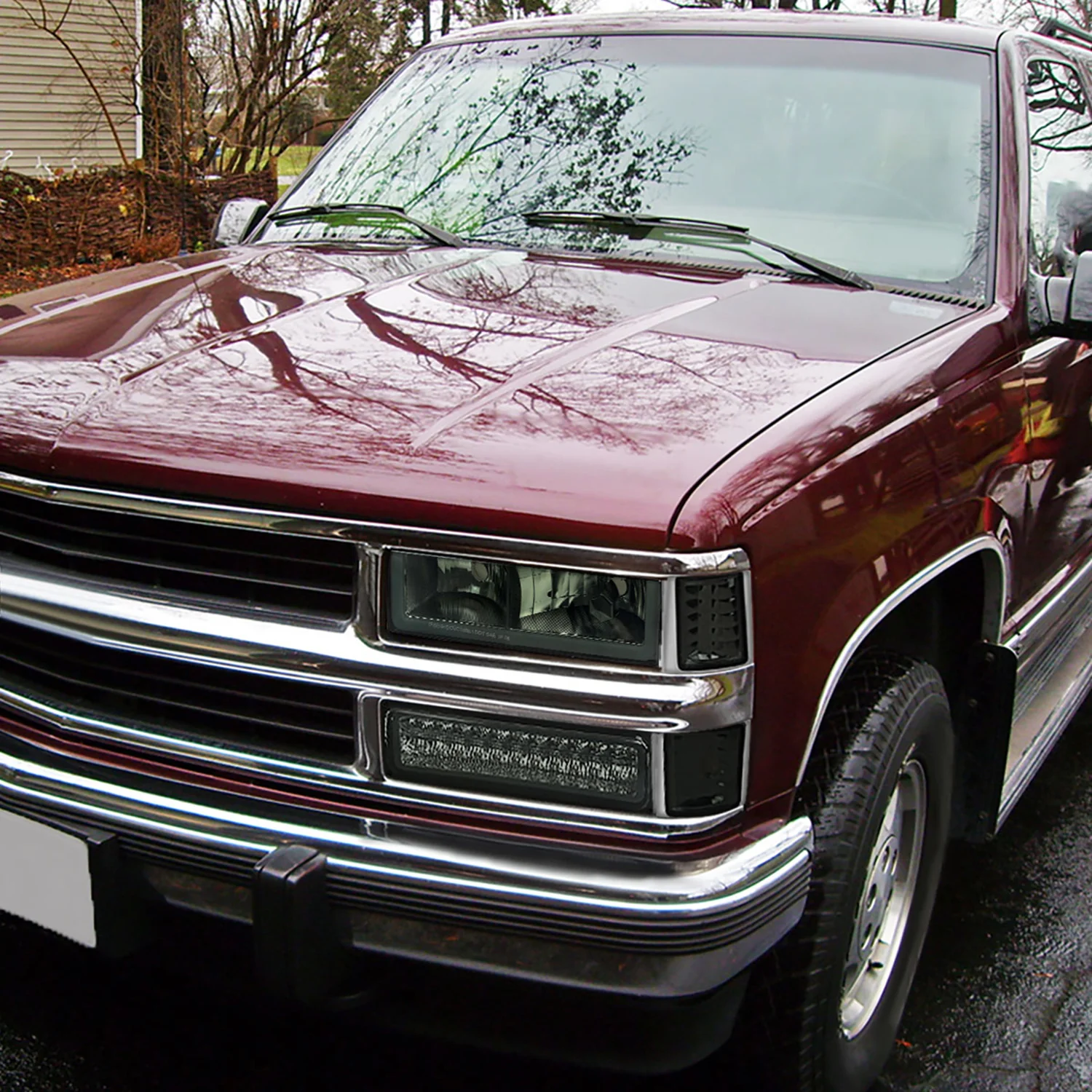1988-1998 Chevy C10/Tahoe/Sierra/Yukon/Suburban LED Headlights Chrome Smoke - Image 10