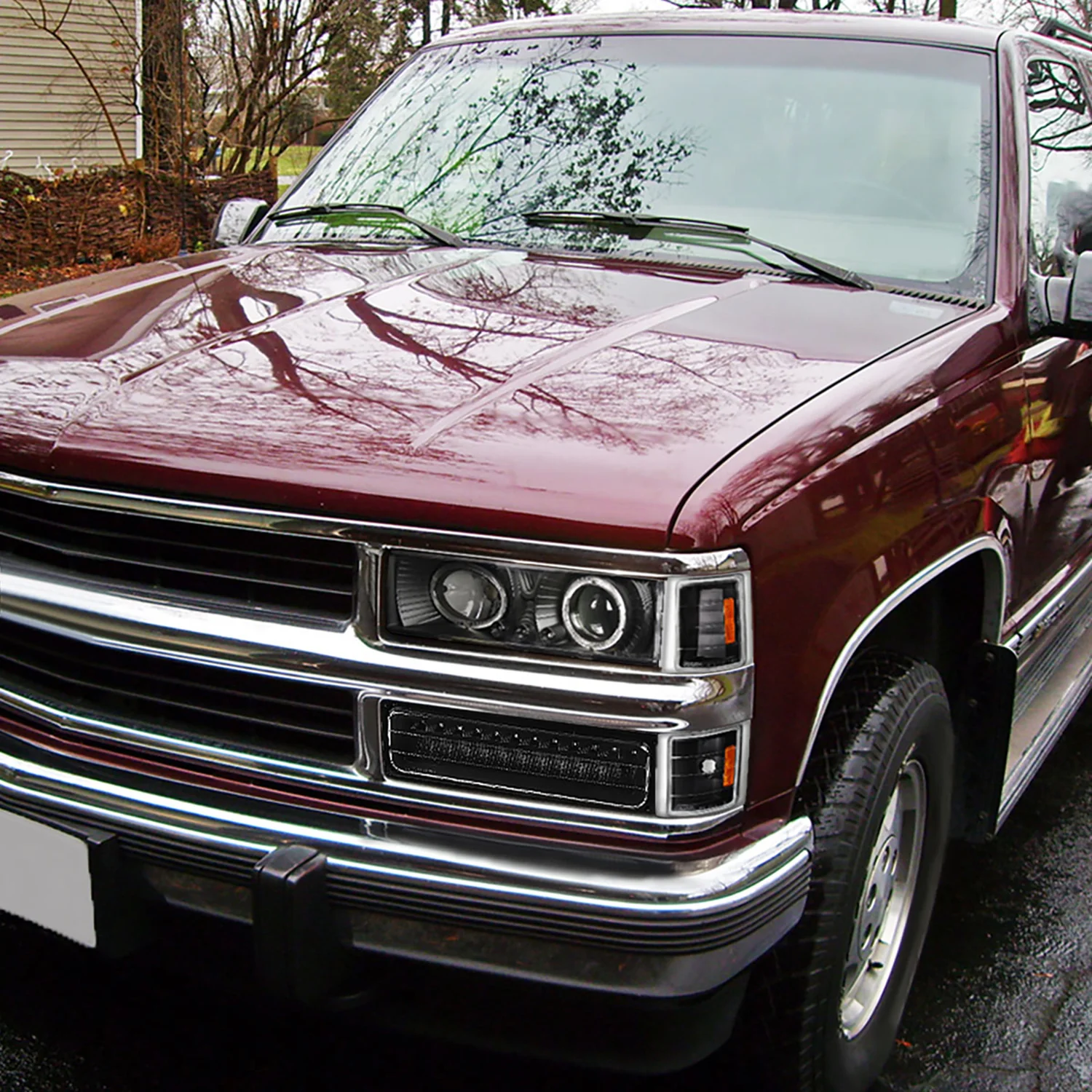 1988-1999 Chevy C/K C10/Blazer/Tahoe/Sierra/Silverado Dual Halo Headlights - Image 10