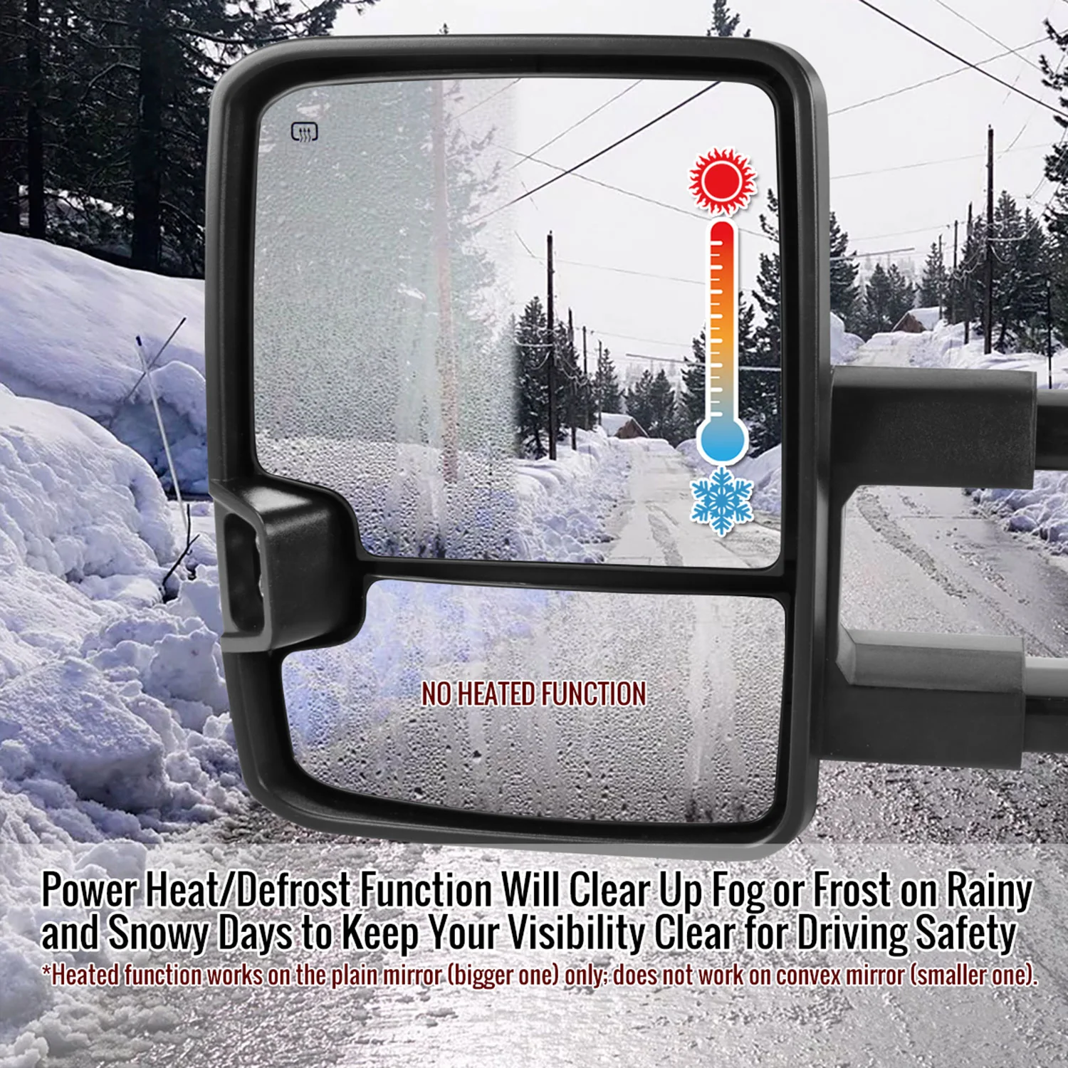 1988-2000 Chevy C/K Tahoe Yukon/Suburban Heated Towing Mirrors Smoke &Signal - Image 8