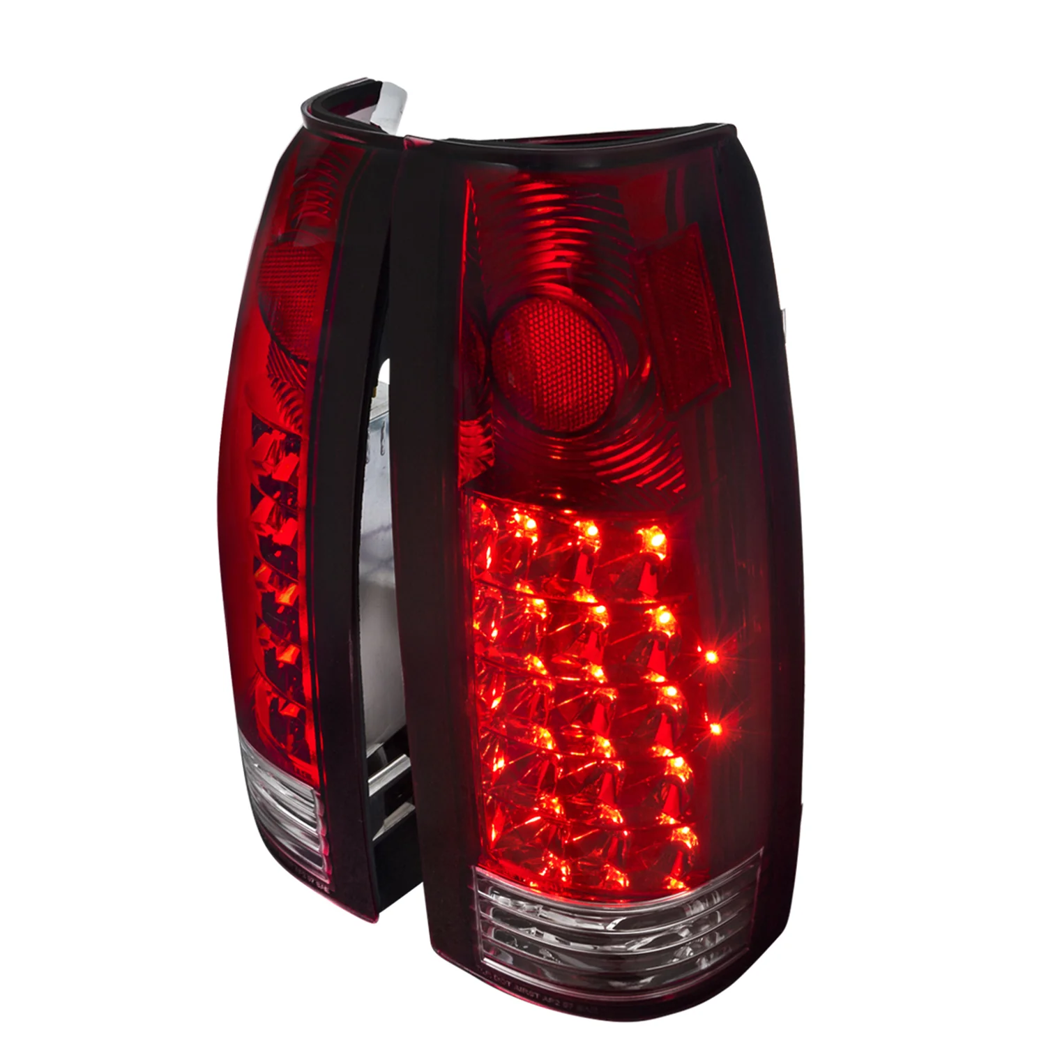 1988-2000 Chevy Silverado/Tahoe/Suburban/Sierra/Yukon Tail Lights Chrome/Red