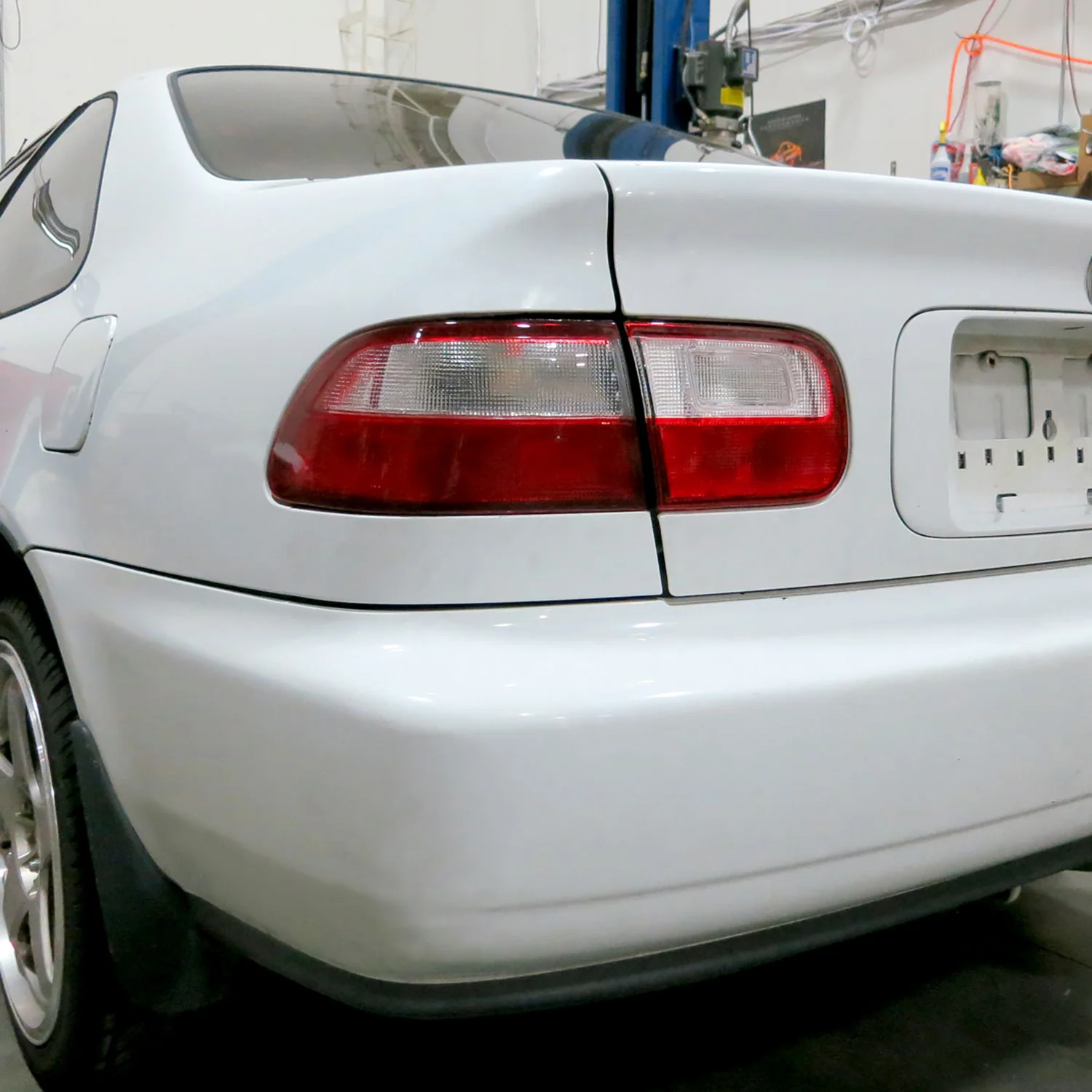 1992-1995 Honda Civic Tail Lights Chrome Housing/Red Clear Lens - Image 10