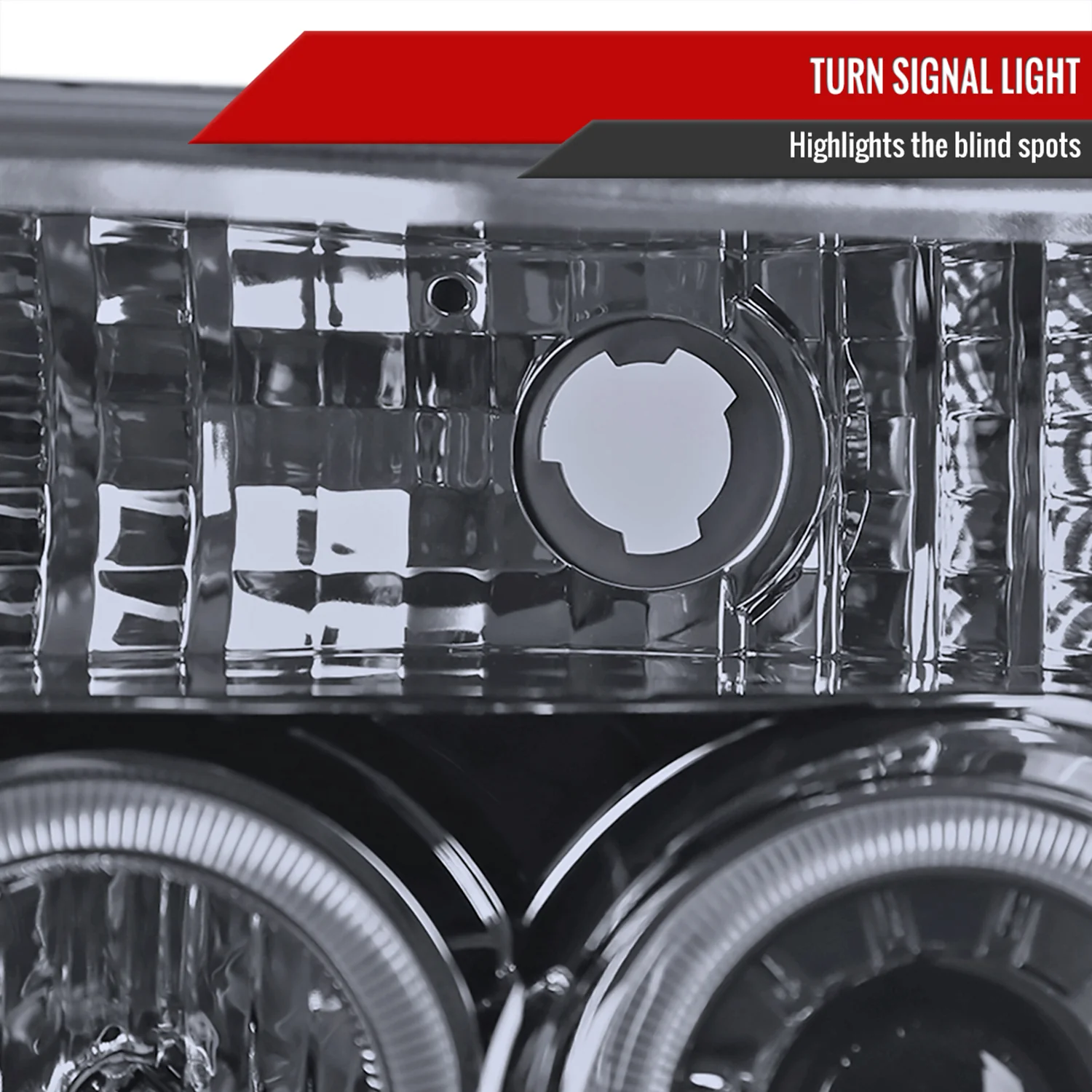1992-1996 Ford F-150 F-250 F-350 Bronco Dual Halo Projector Headlights Smoke - Image 5