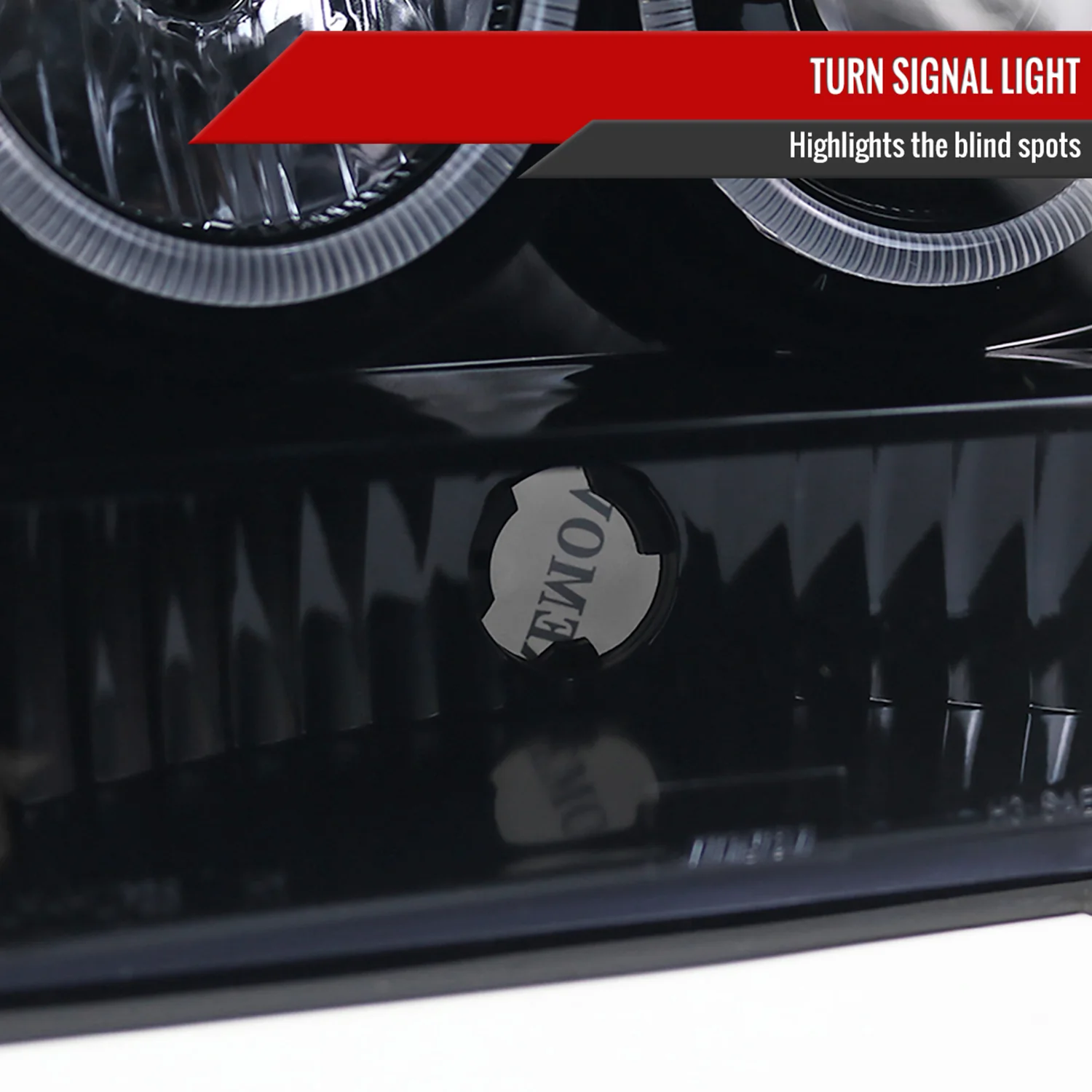 1993-1996 Jeep Grand Cherokee Dual Halo Projector Headlights Black/Smoke - Image 5