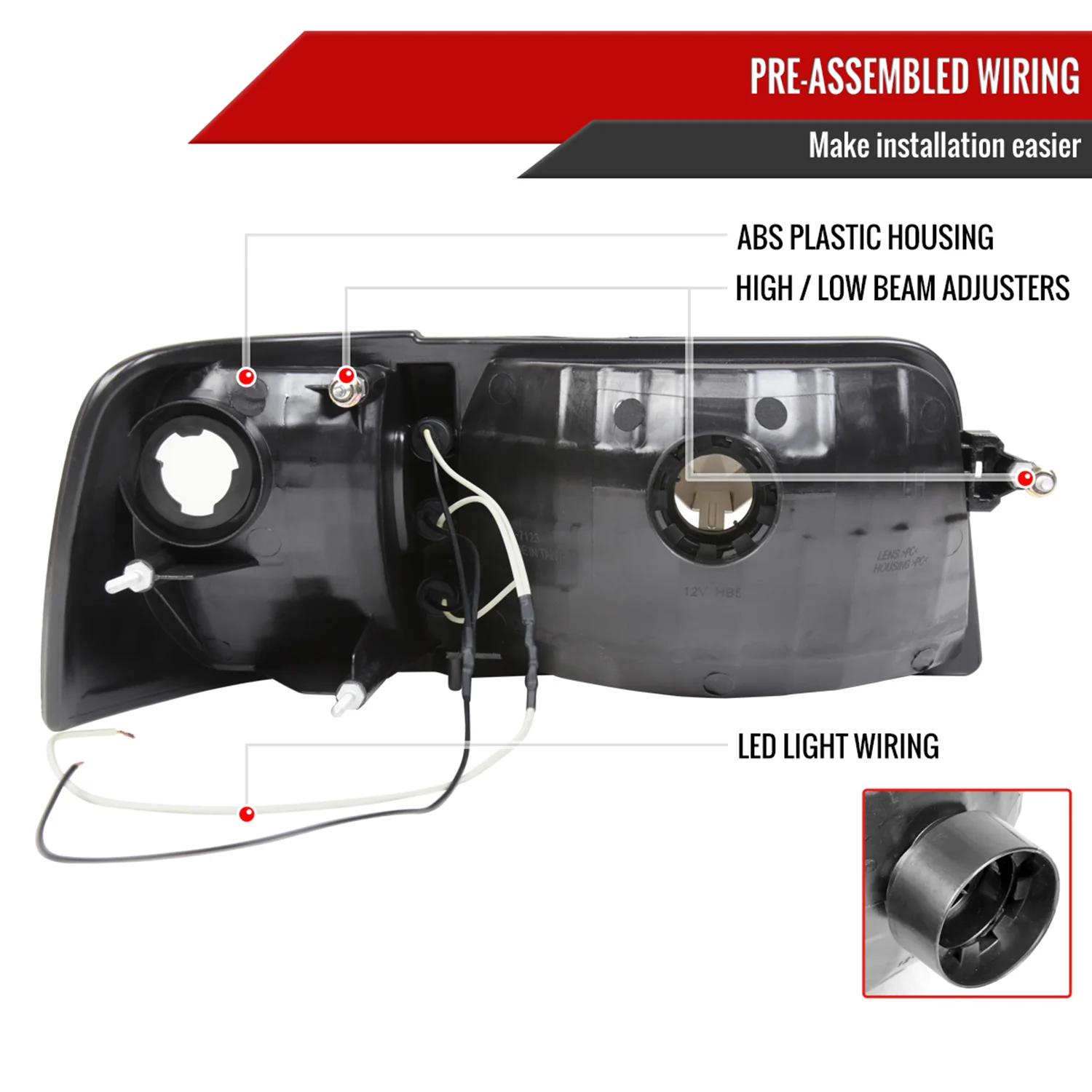 1993-1997 Ford Ranger Factory V2 Headlights Corner Signal Lights Chrome - Image 6