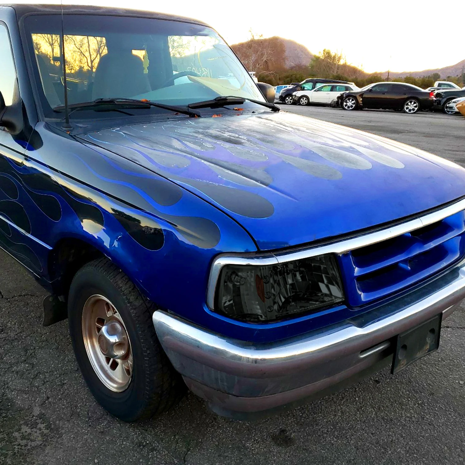 1993-1997 Ford Ranger Factory V2 Headlights w/Corner Lights Chrome/Smoke - Image 10
