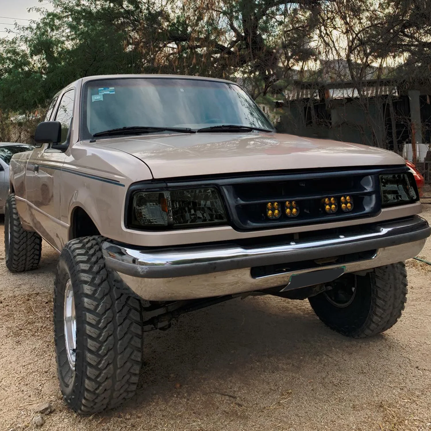 1993-1997 Ford Ranger Factory V2 Headlights w/Corner Lights Chrome/Smoke - Image 8