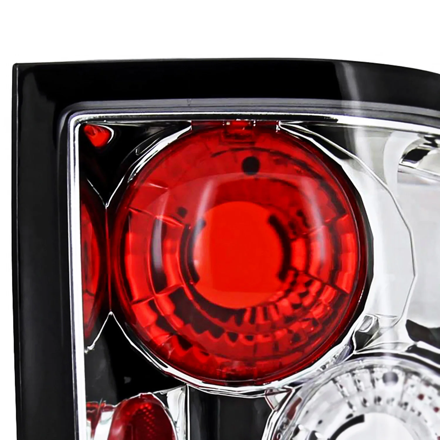1993-1997 Ford Ranger Tail Lights Chrome Housing/Clear Lens - Image 2