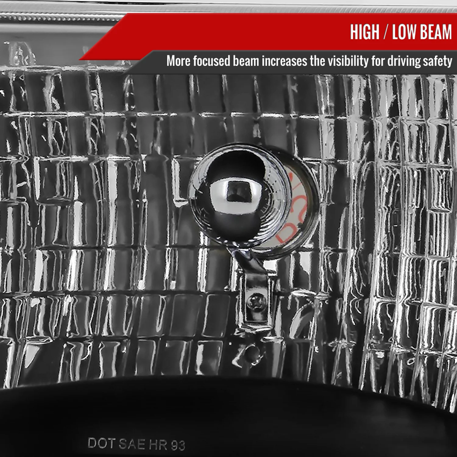 1993-1998 Jeep Grand Cherokee Factory Style Headlights Matte Black/Clear Lens - Image 3
