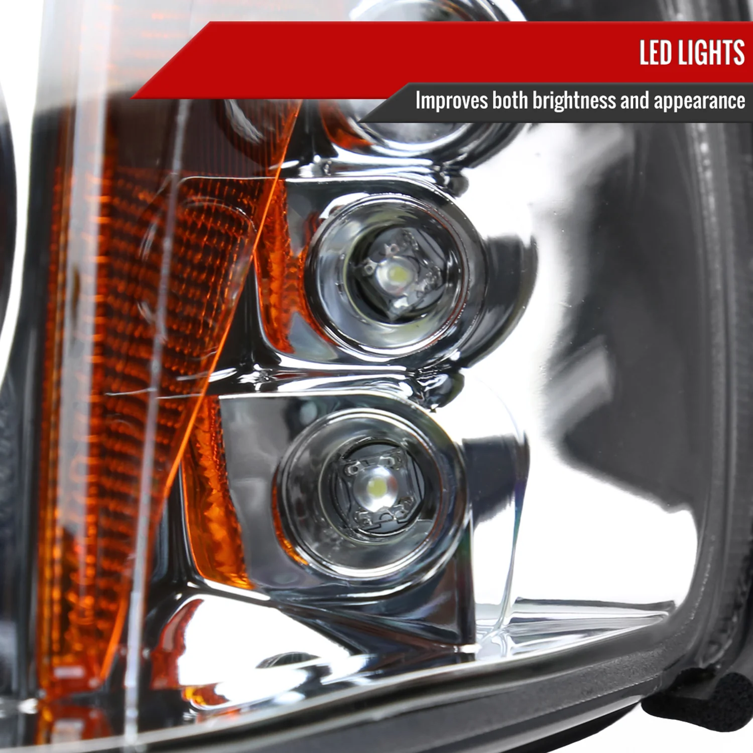1994-1997 Honda Accord Dual Halo Projector Headlights Chrome/Clear Lens - Image 5