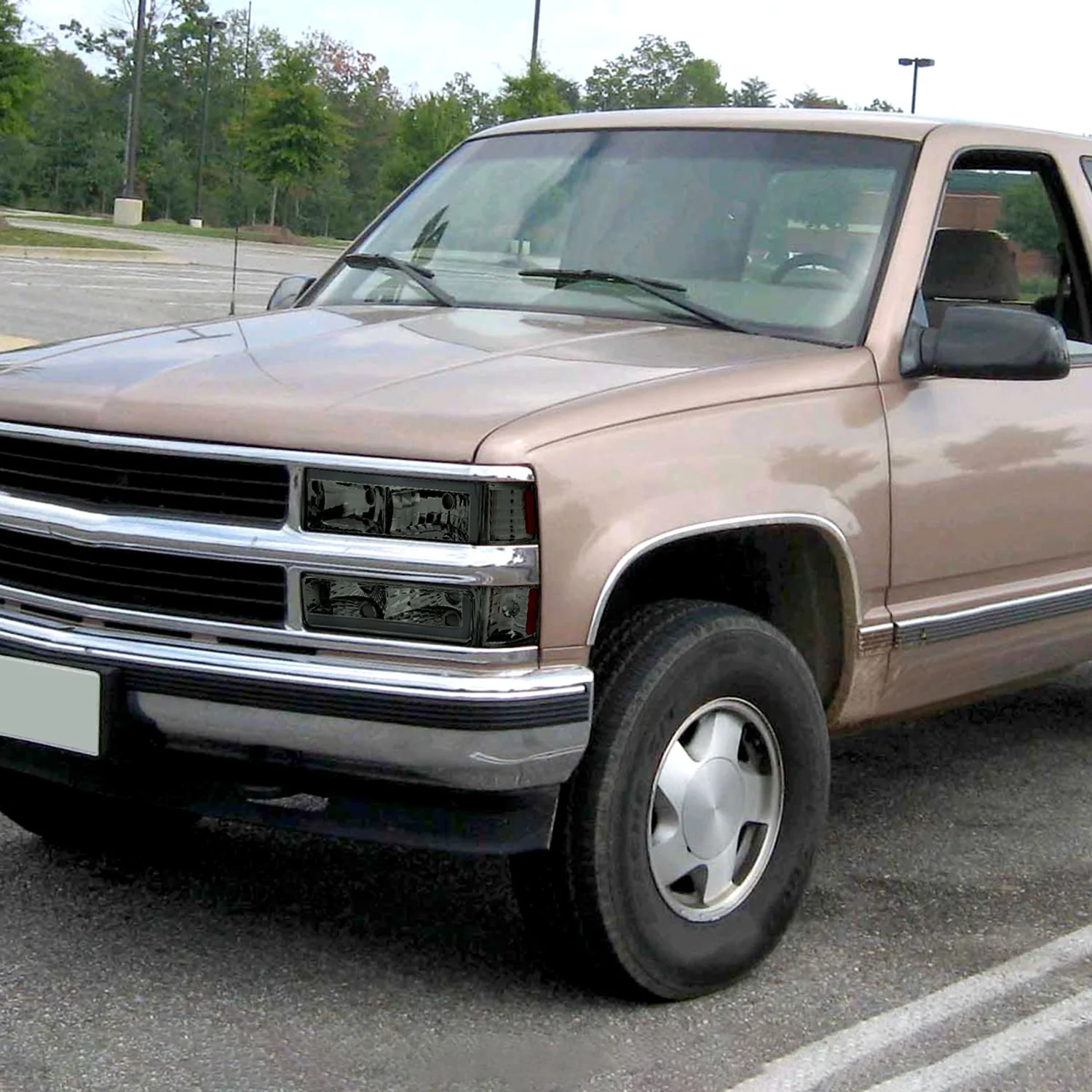 1994-1998 Chevy C10 C/K Tahoe Suburban LED Headlights &Corner Lights Smoked - Image 9