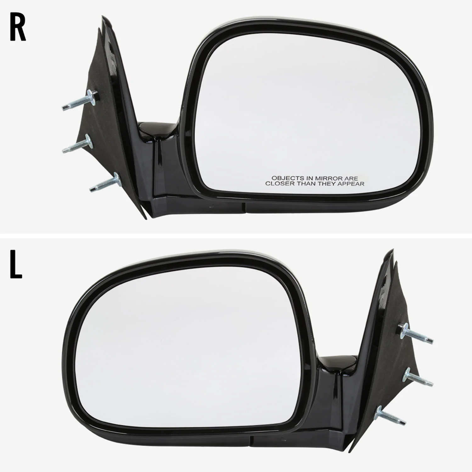 1994-1998 Chevy S10/1994-1998 GMC S15 Black Manual Adjustment Side Mirror - Image 3