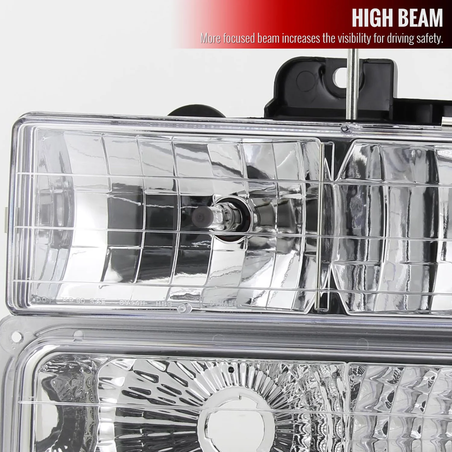 1994-1998 Chevy Silverado/Tahoe/Suburban/C10 Factory Headlights Chrome - Image 3