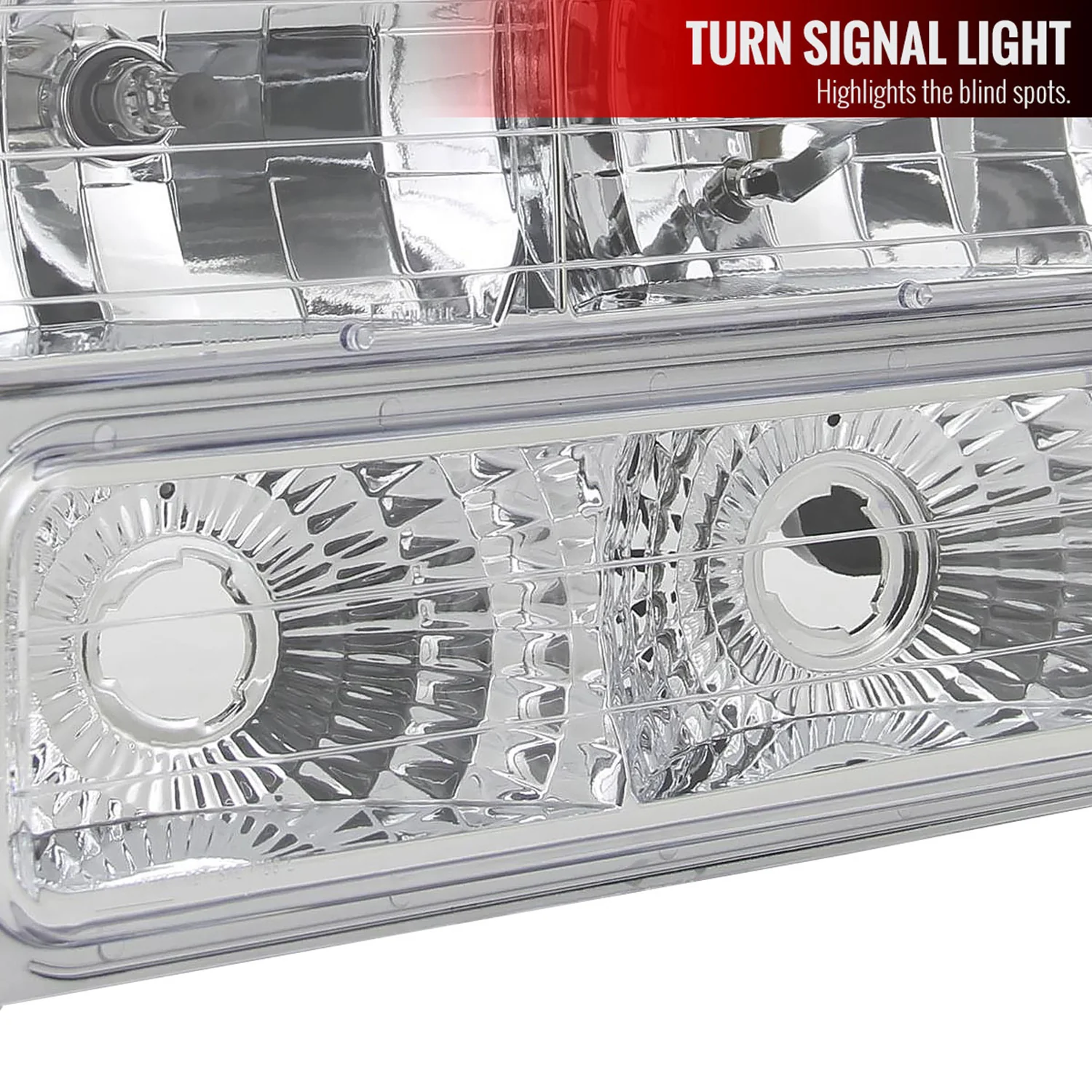 1994-1998 Chevy Silverado/Tahoe/Suburban/C10 Factory Headlights Chrome - Image 4