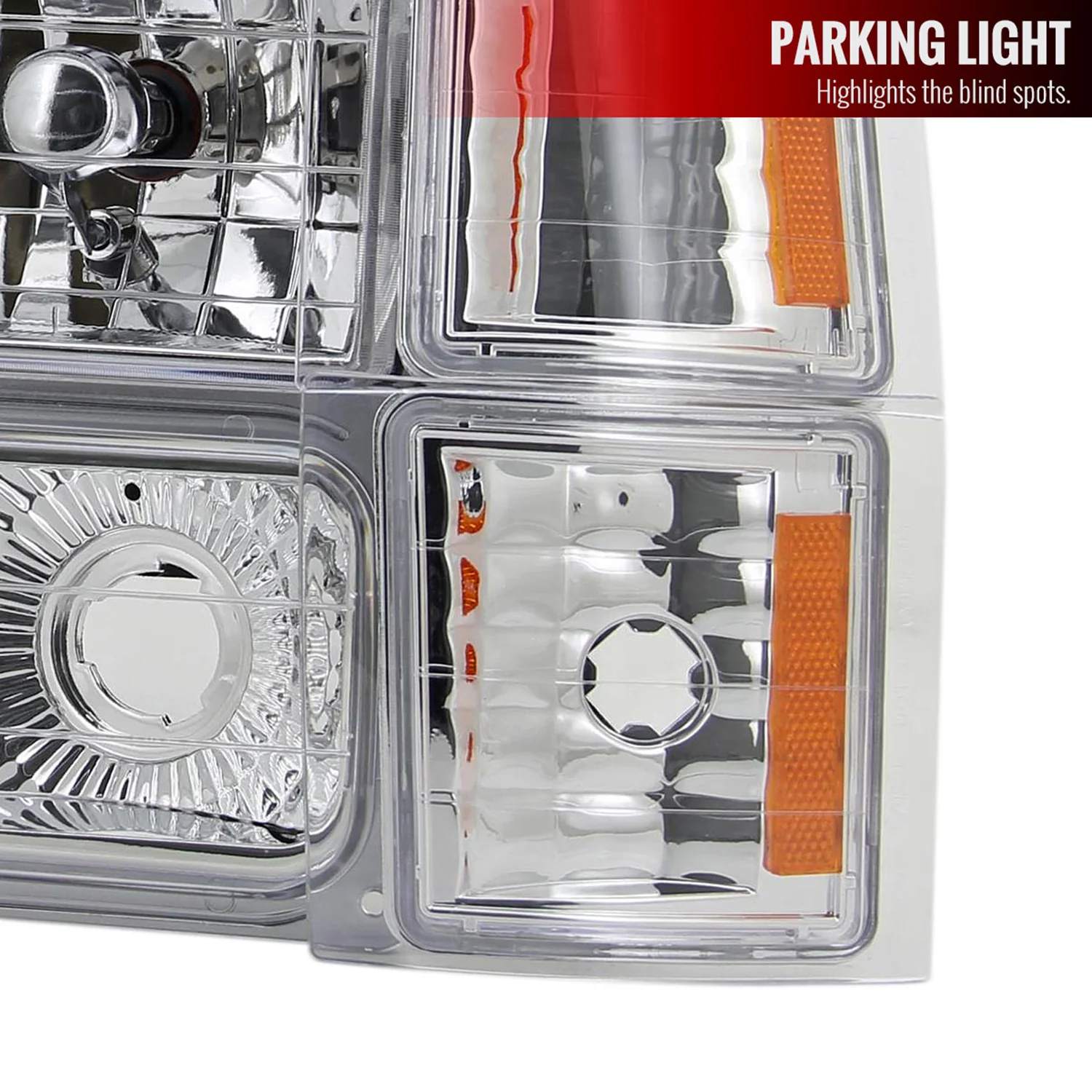 1994-1998 Chevy Silverado/Tahoe/Suburban/C10 Factory Headlights Chrome - Image 5