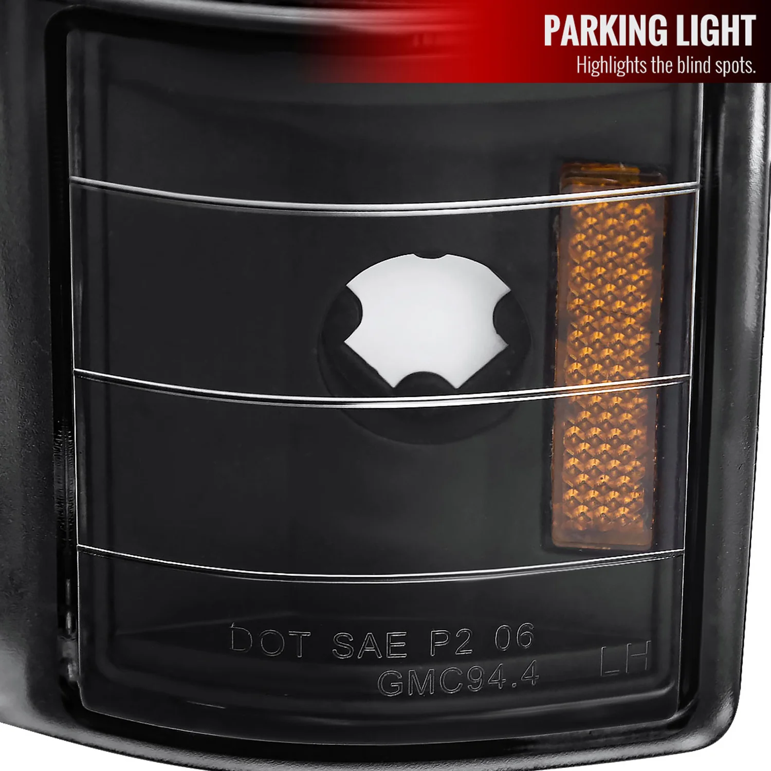 1994-1998 GMC C10/Sierra/Suburban/Yukon Headlights LED &Corner Lights Black - Image 6