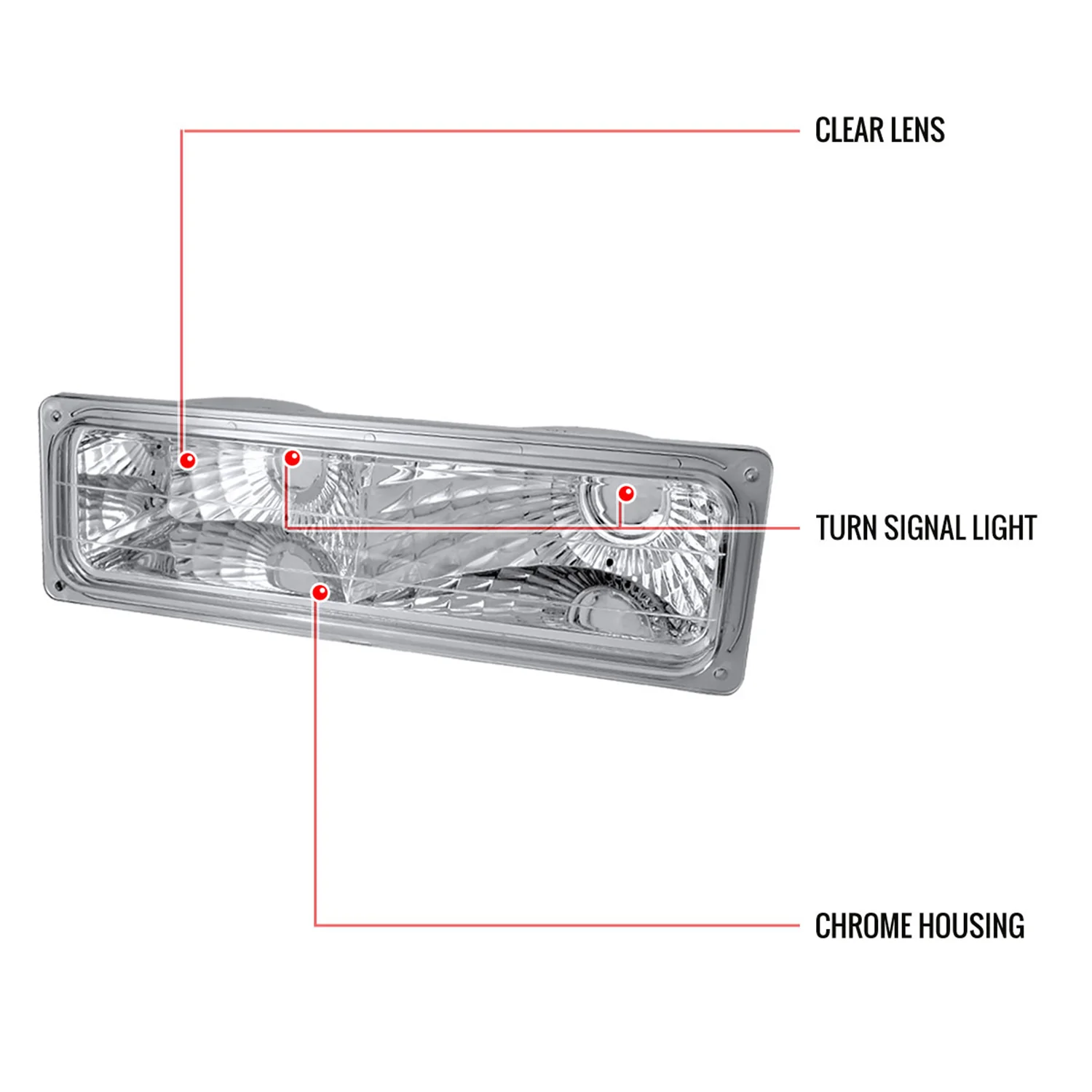 1994-1999 GMC C/K C10 Sierra Dual Halo Headlights Bumper&Corner Signal - Image 10