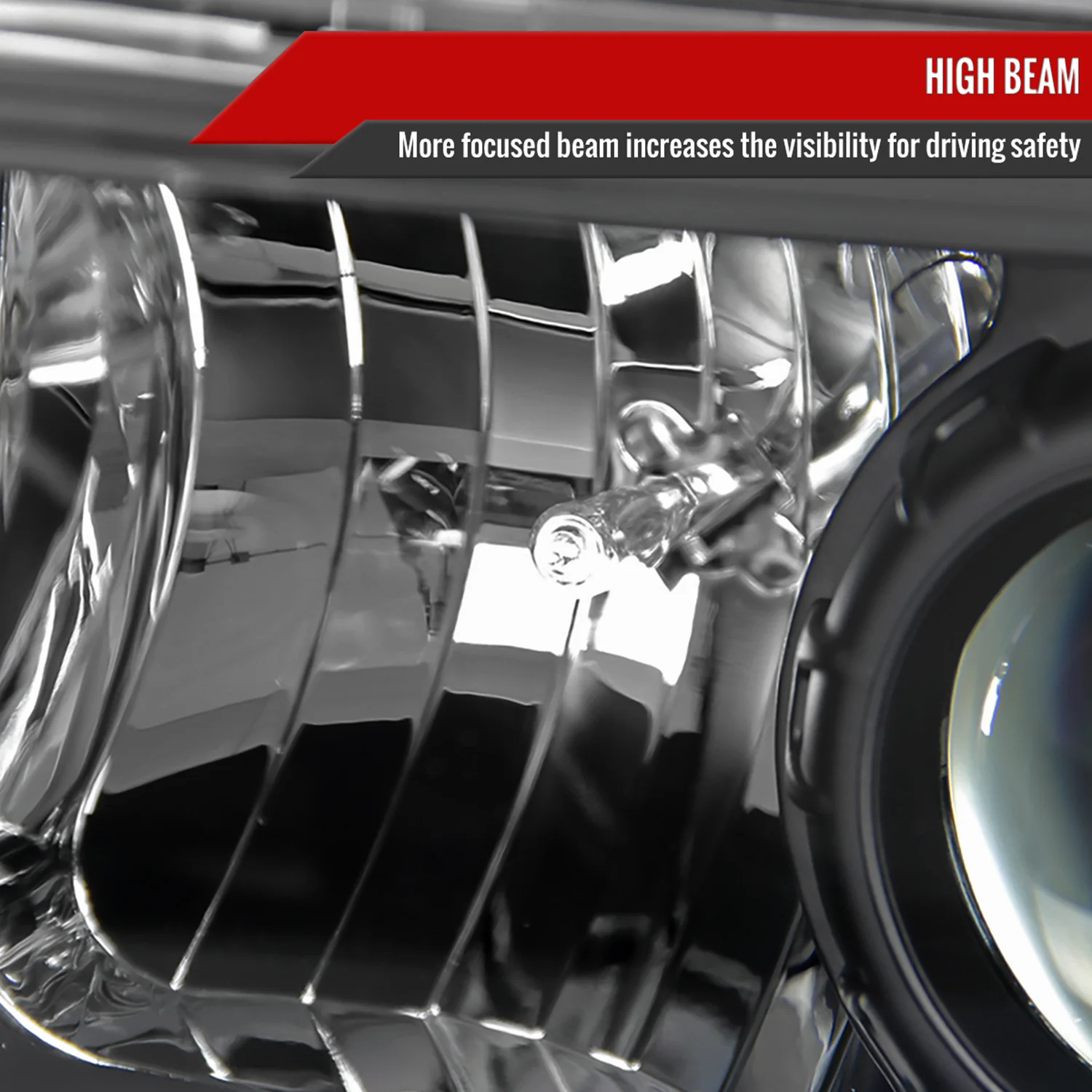 1994-2001 Dodge RAM 1500/ 94-2002 RAM 2500 3500 Projector Headlights Matte Black - Image 4