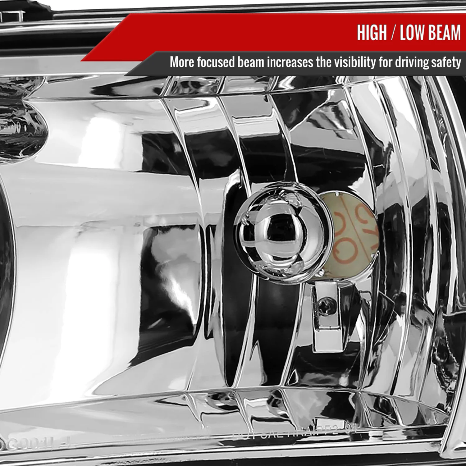1994-2001 Dodge RAM 1500/ RAM 2500 3500 Crystal Headlights Chrome - Image 3