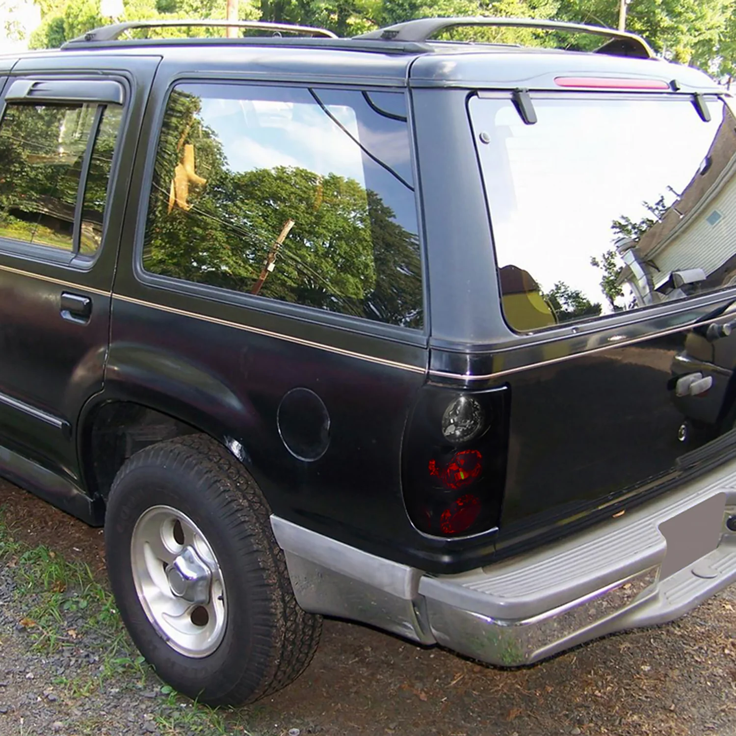 1995-1997 Ford Explorer Tail Lights Glossy Black Housing/Smoke Lens - Image 10