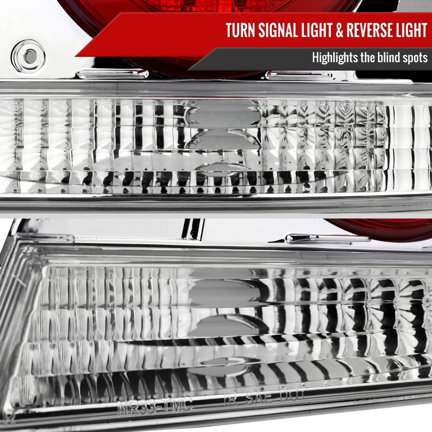1995-1998 Nissan Skyline GT R33 JDM Red LED Tail Lights Chrome/Red Lens - Image 5