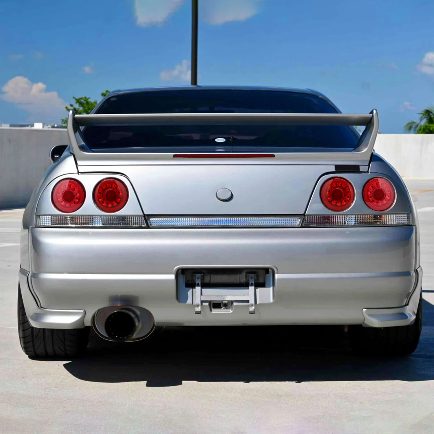 1995-1998 Nissan Skyline GT R33 JDM Red LED Tail Lights Chrome/Red Lens - Image 9