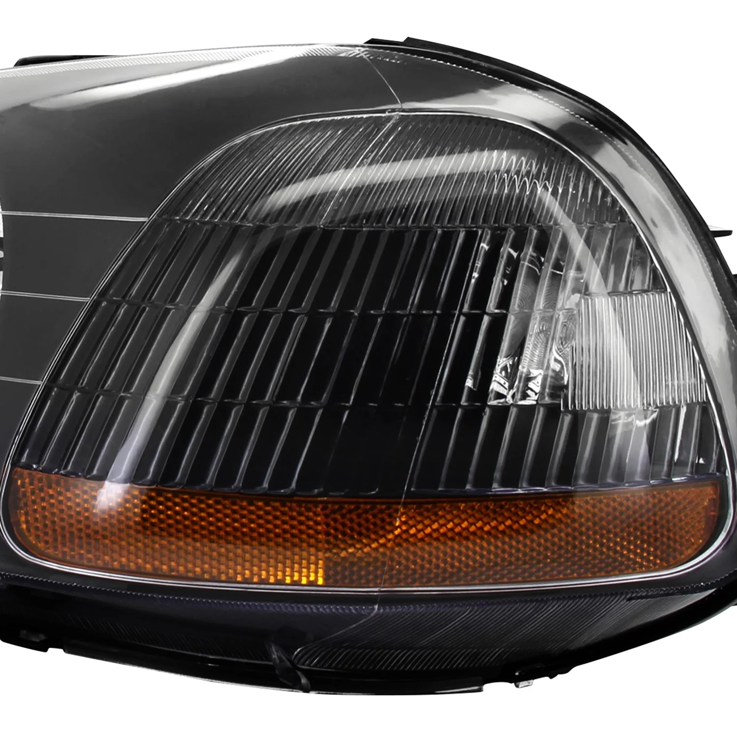 1996-1998 Honda Civic Factory Style Crystal Headlights Matte Black/Clear Lens - Image 6