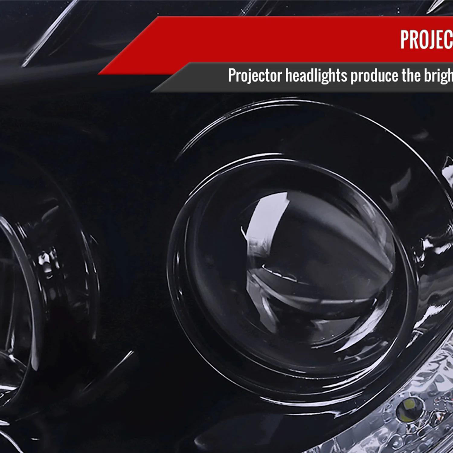 1996-1998 Honda Civic Projector Headlights R8 LED Light Black/Smoke Lens - Image 3