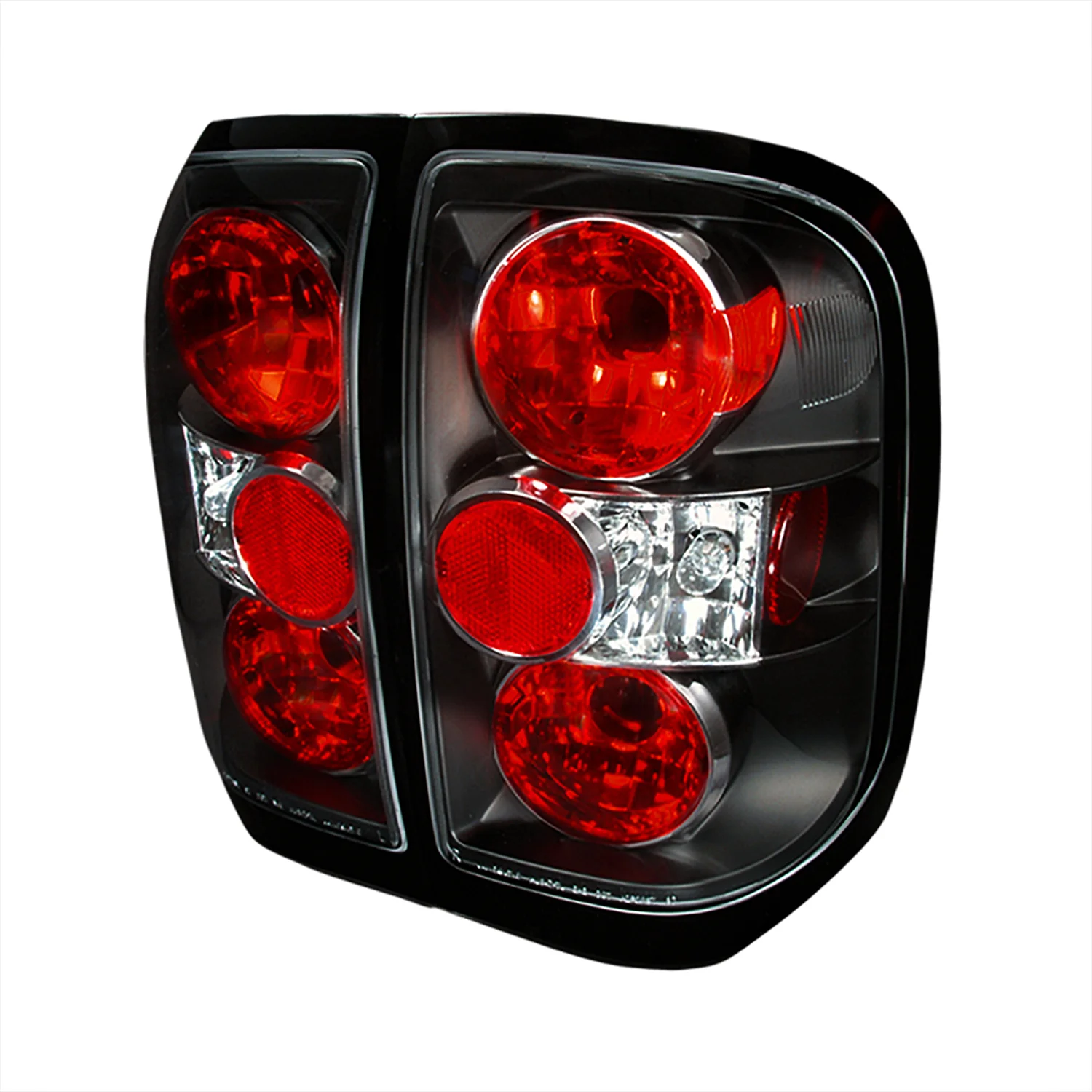 1996-2004 Nisssan Pathfinder/ Infiniti QX4 Tail Lights Matte Black/Clear Lens