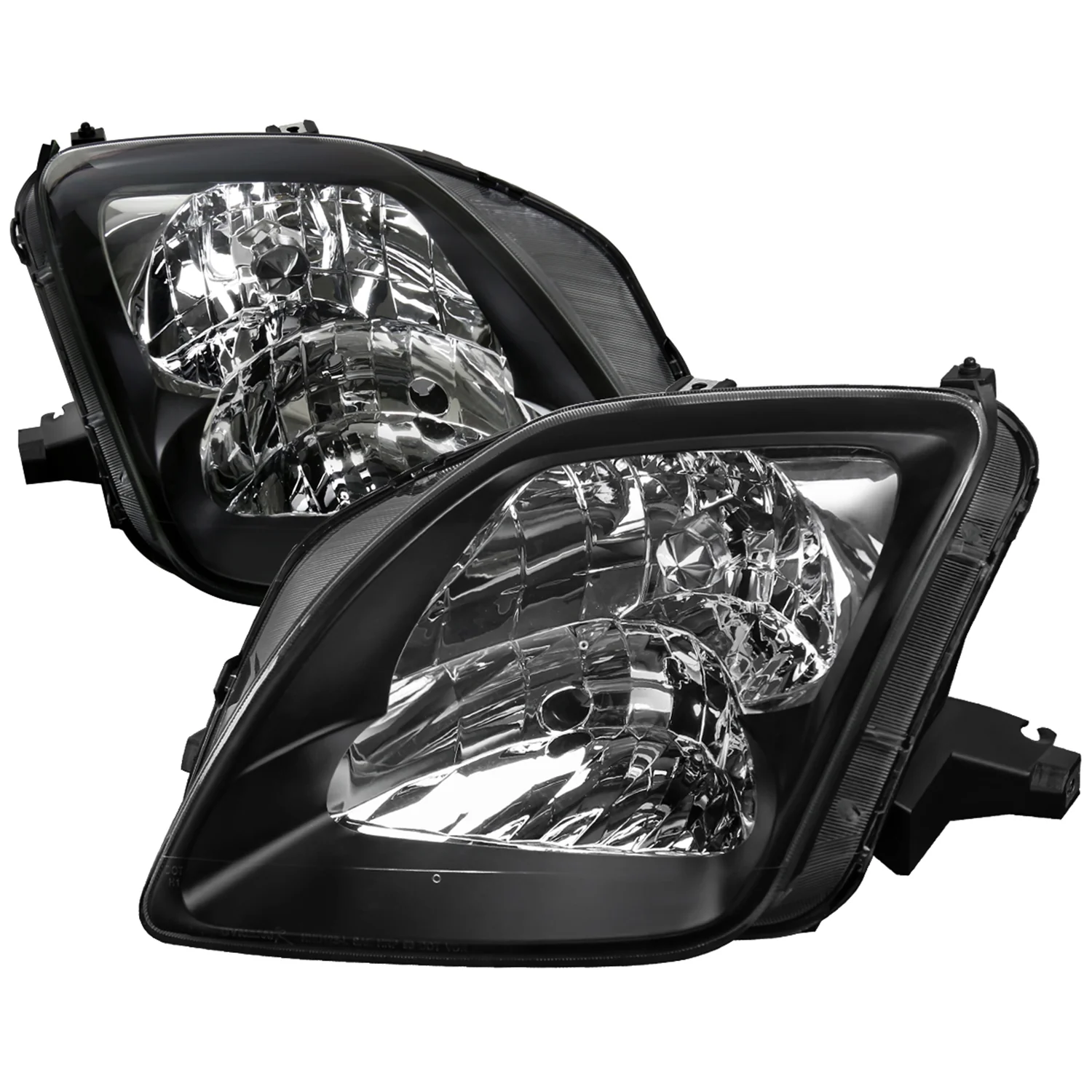 1997-2001 Honda Prelude Factory Style Headlights Matte Black/Clear Lens