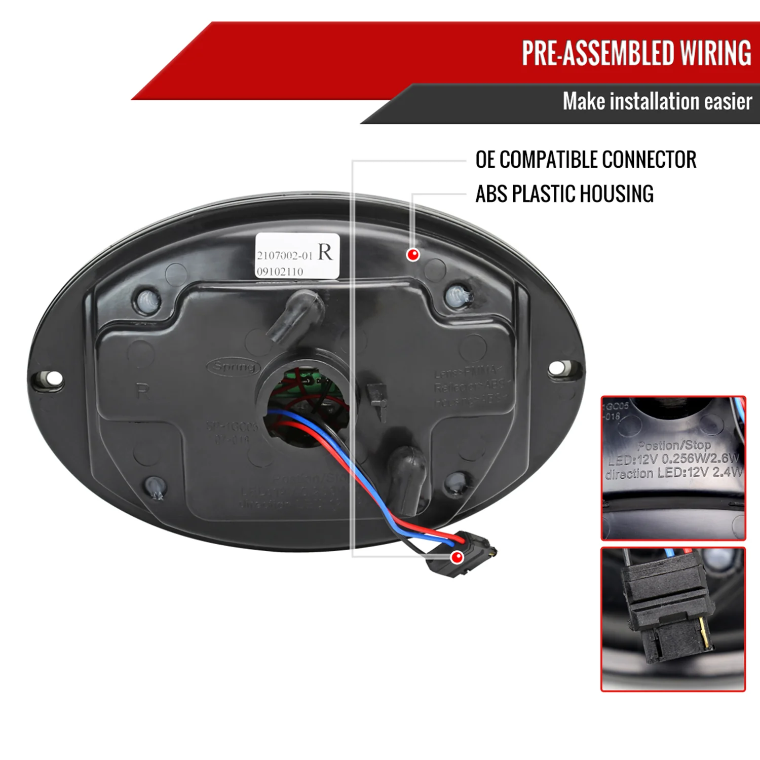 1997-2004 Chevrolet Corvette C5 LED Tail Lights Chrome Housing/Smoke Lens - Image 7