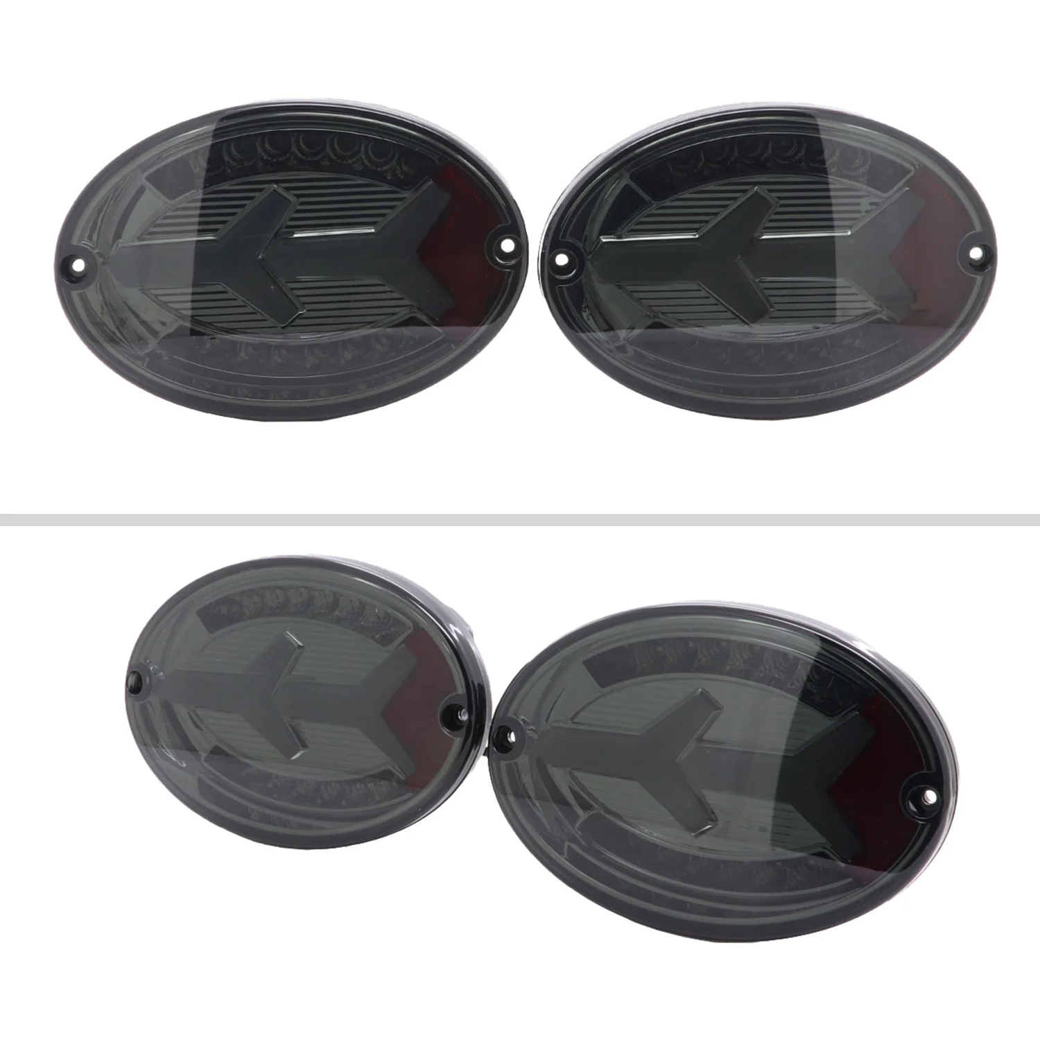 1997-2004 Chevy Corvette C5 4 PC White LED Bar Tail Lights Chrome/Dark Smoke - Image 3