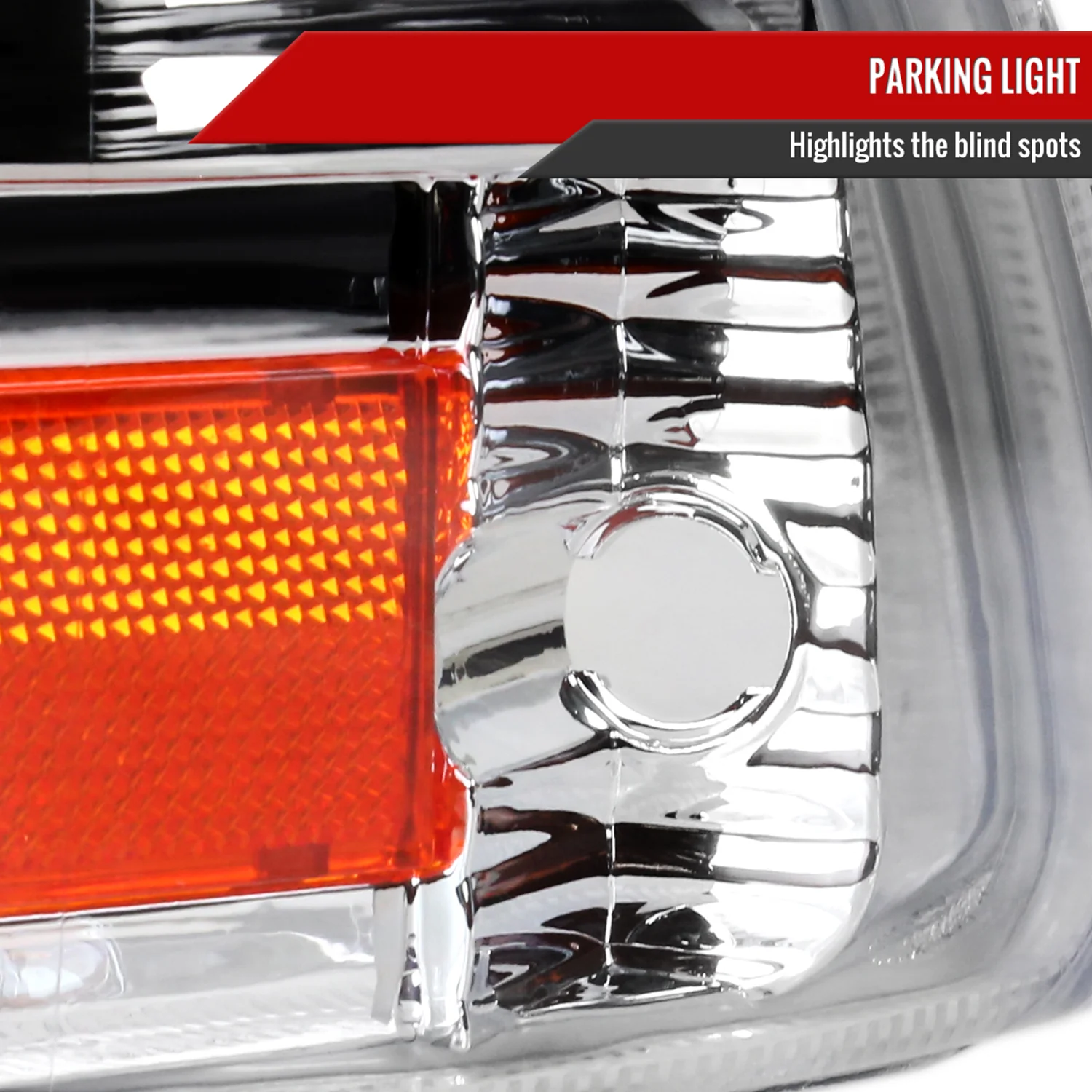 1997-2004 Dodge Dakota/98-2003 Durango Crystal Headlights Amber Reflector Chrome - Image 5