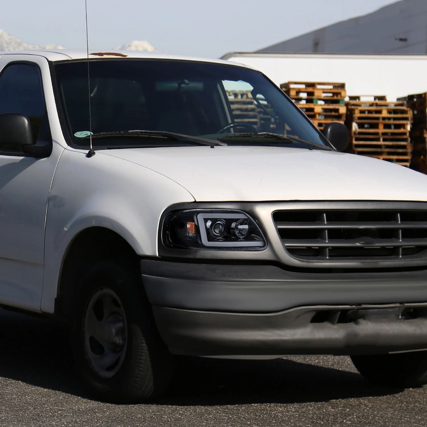 1997-2004 Ford F-150 / 1997-2002 Expedition LED C-Bar Projector Headlights Smoke - Image 10