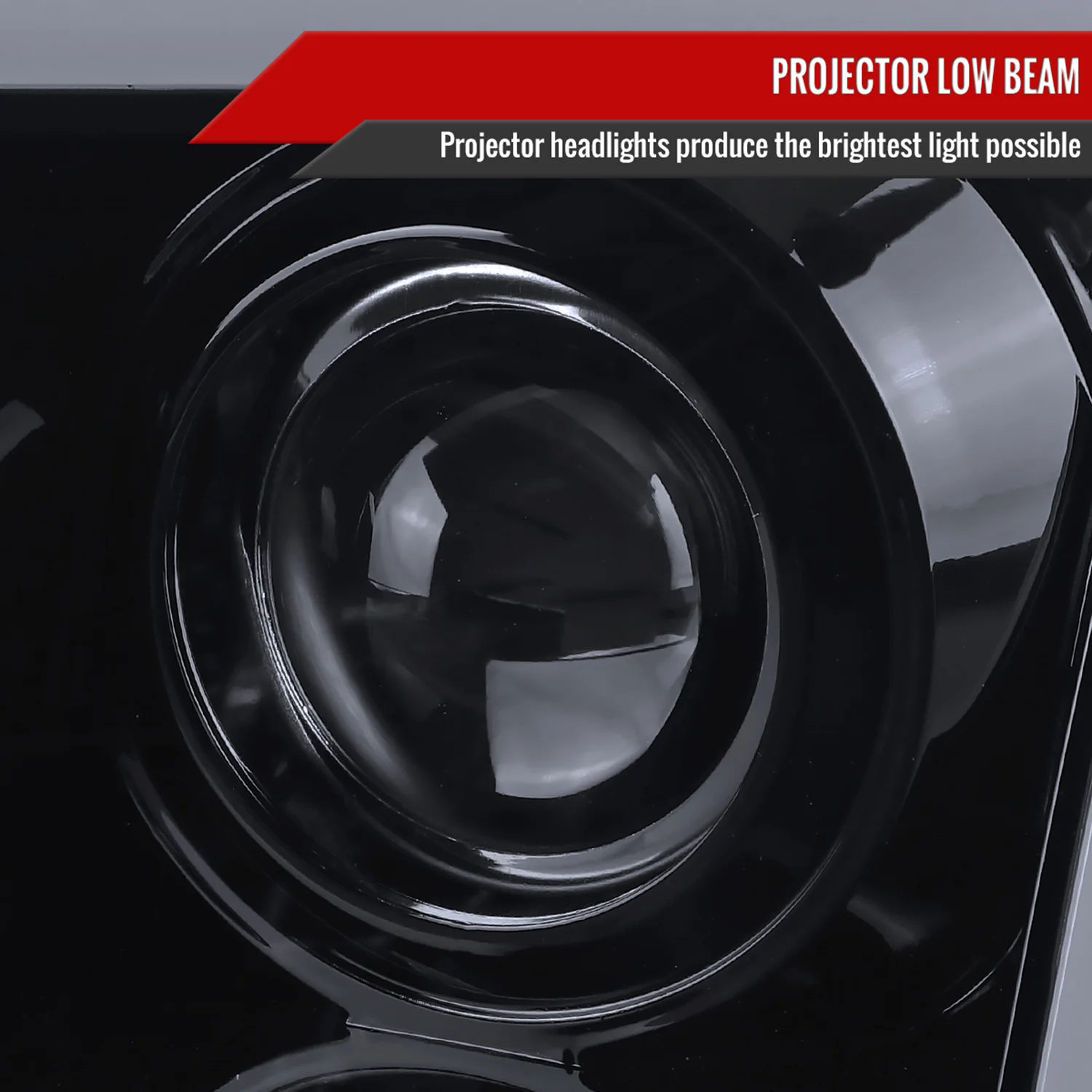 1997-2004 Ford F-150 / 1997-2002 Expedition LED C-Bar Projector Headlights Smoke - Image 3