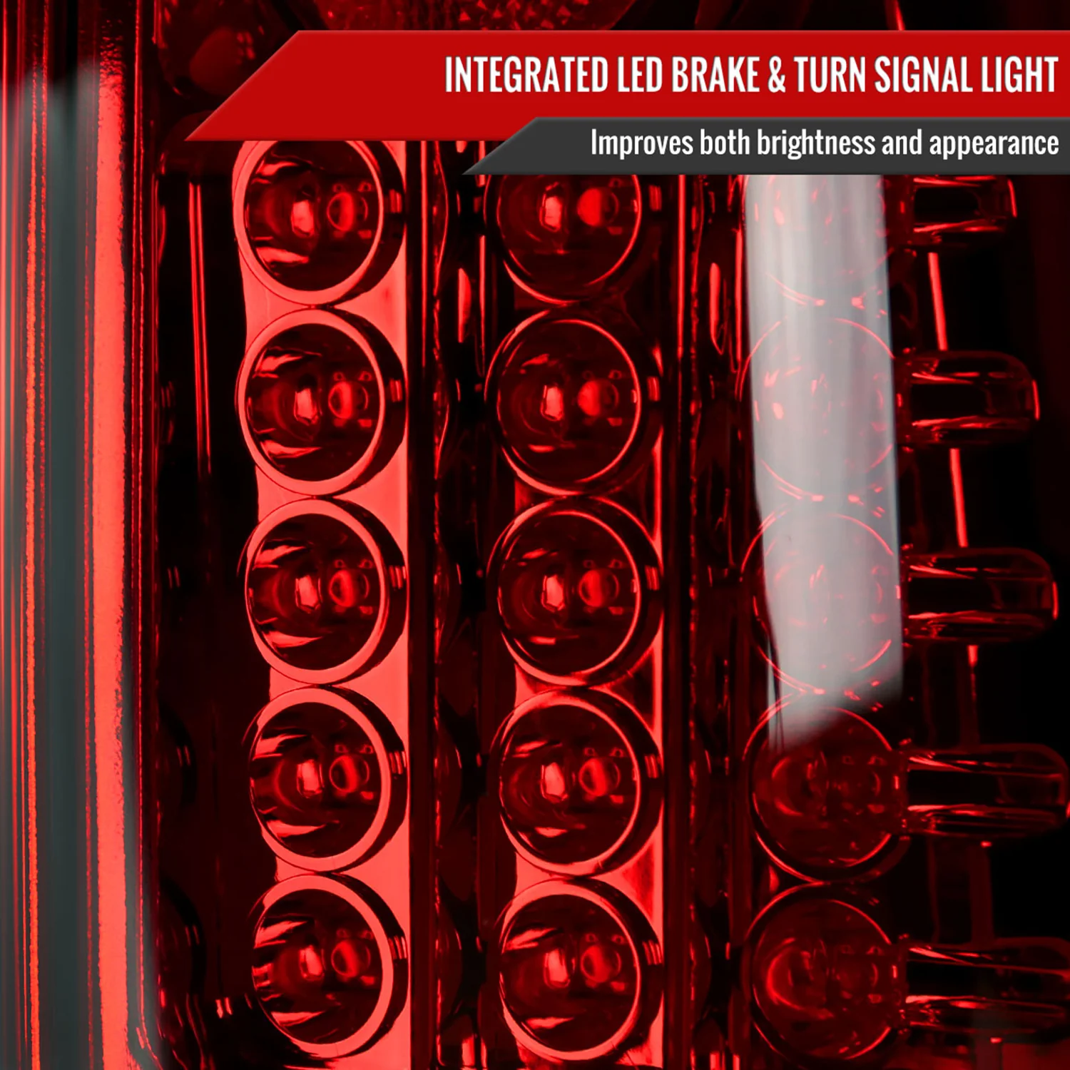 1997-2007 Ford F-150/F-250/350/450/550 Styleside LED Tail Lights Chrome/Red - Image 4